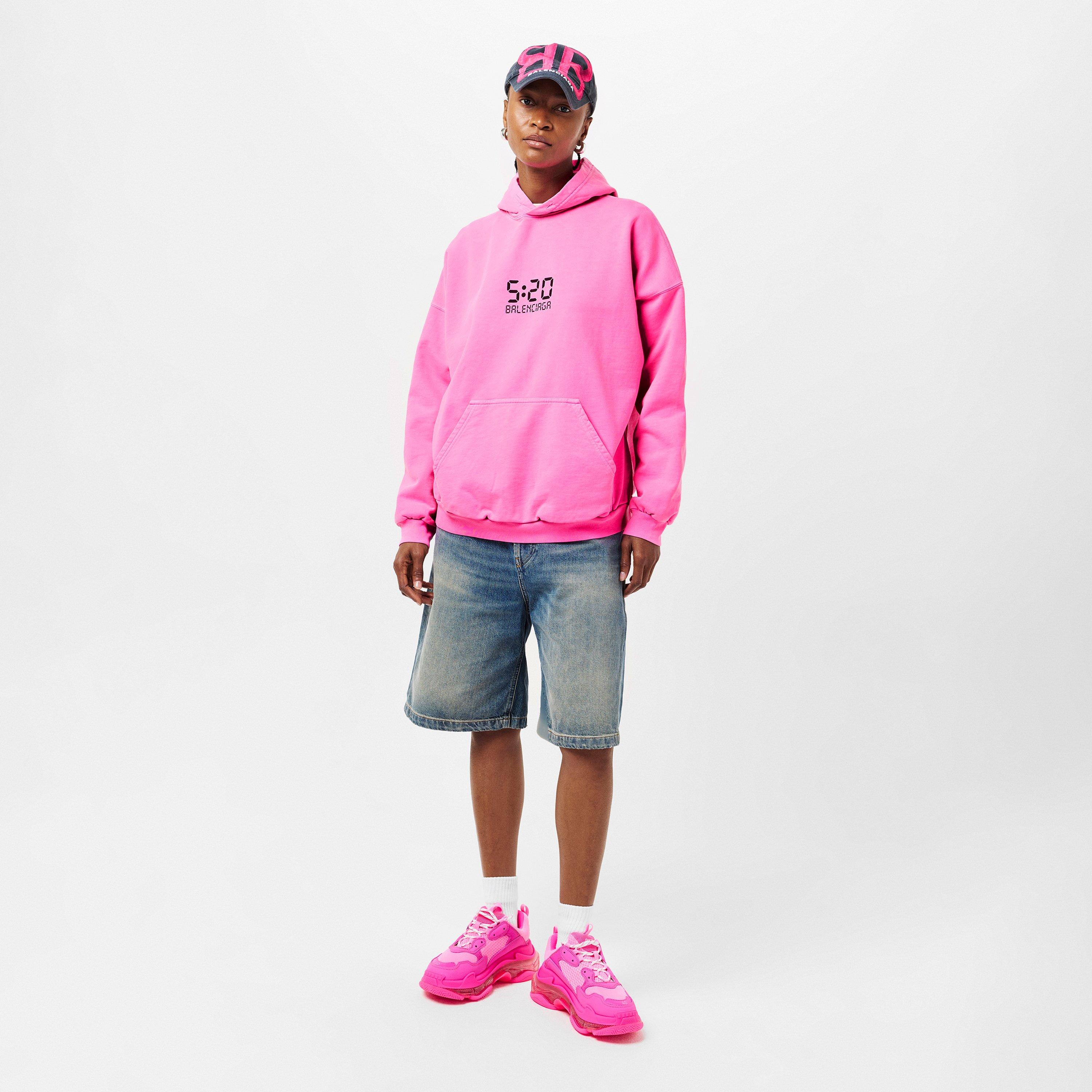 Bbl Gum/Blk - Balenciaga - Women's Over the Head Hoodie - 6