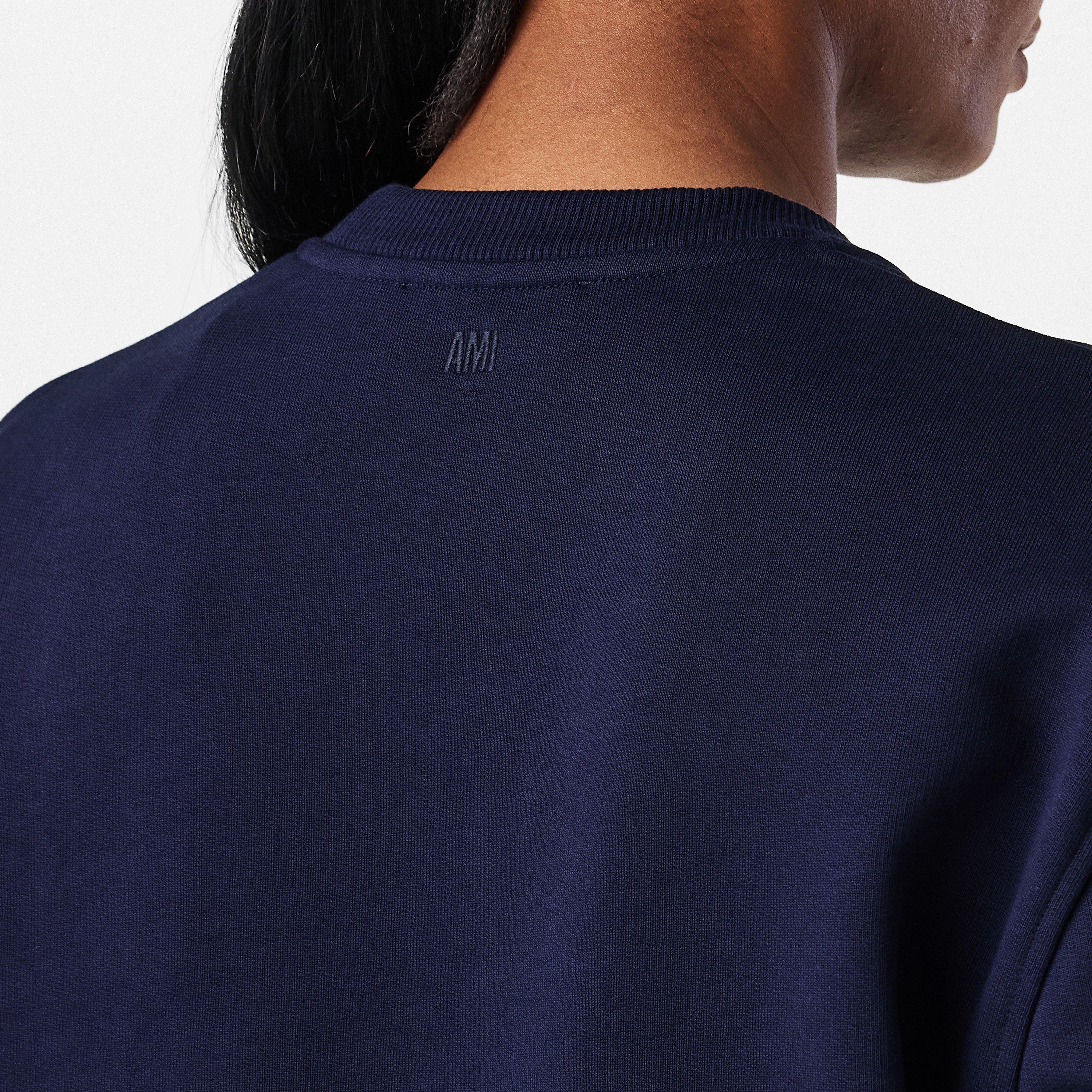 Bleu Nuit - Ami Paris - Women's Crew Sweater - 5