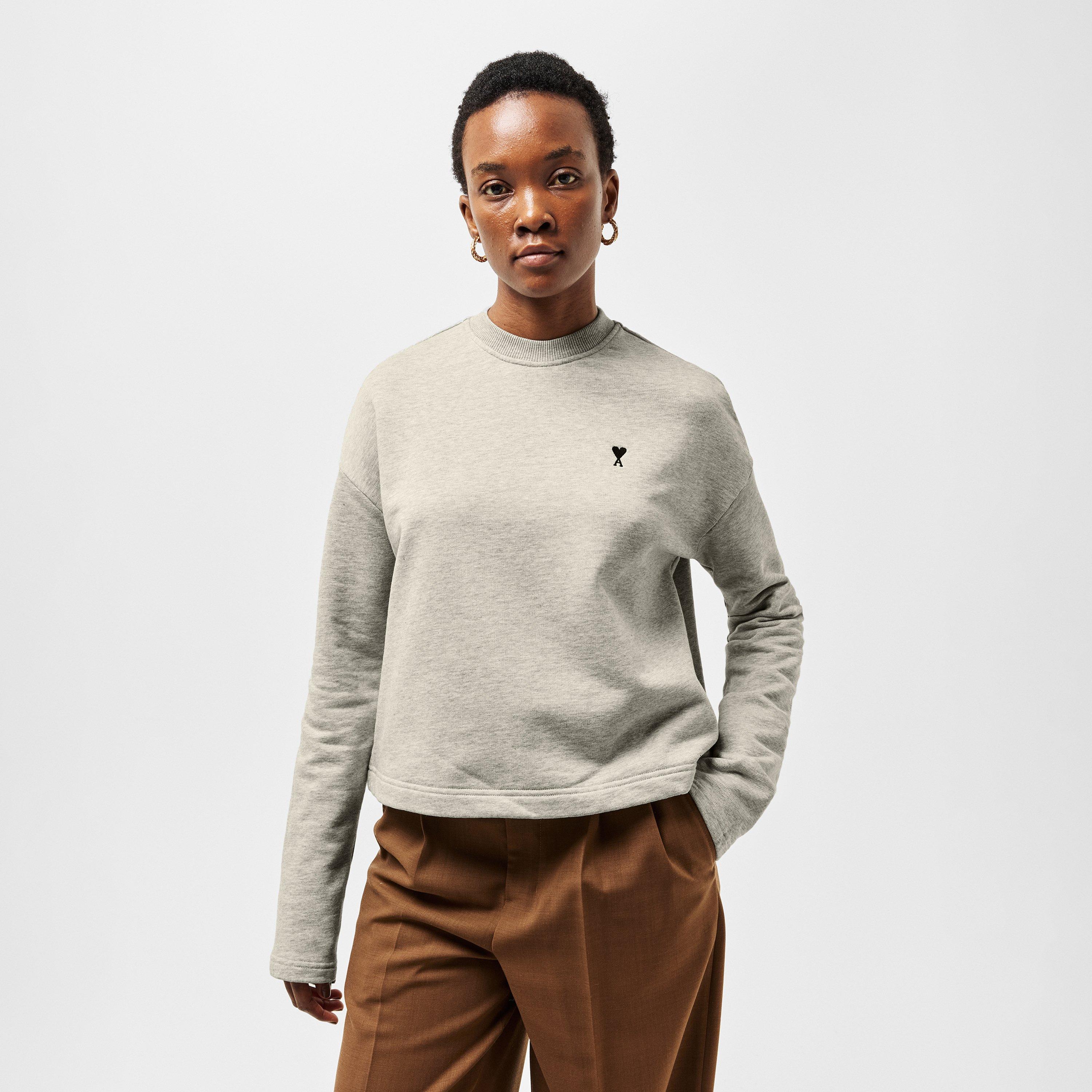 Gris Cendre - Ami Paris - Women's Relaxed Fit Crew Sweatshirt - 3
