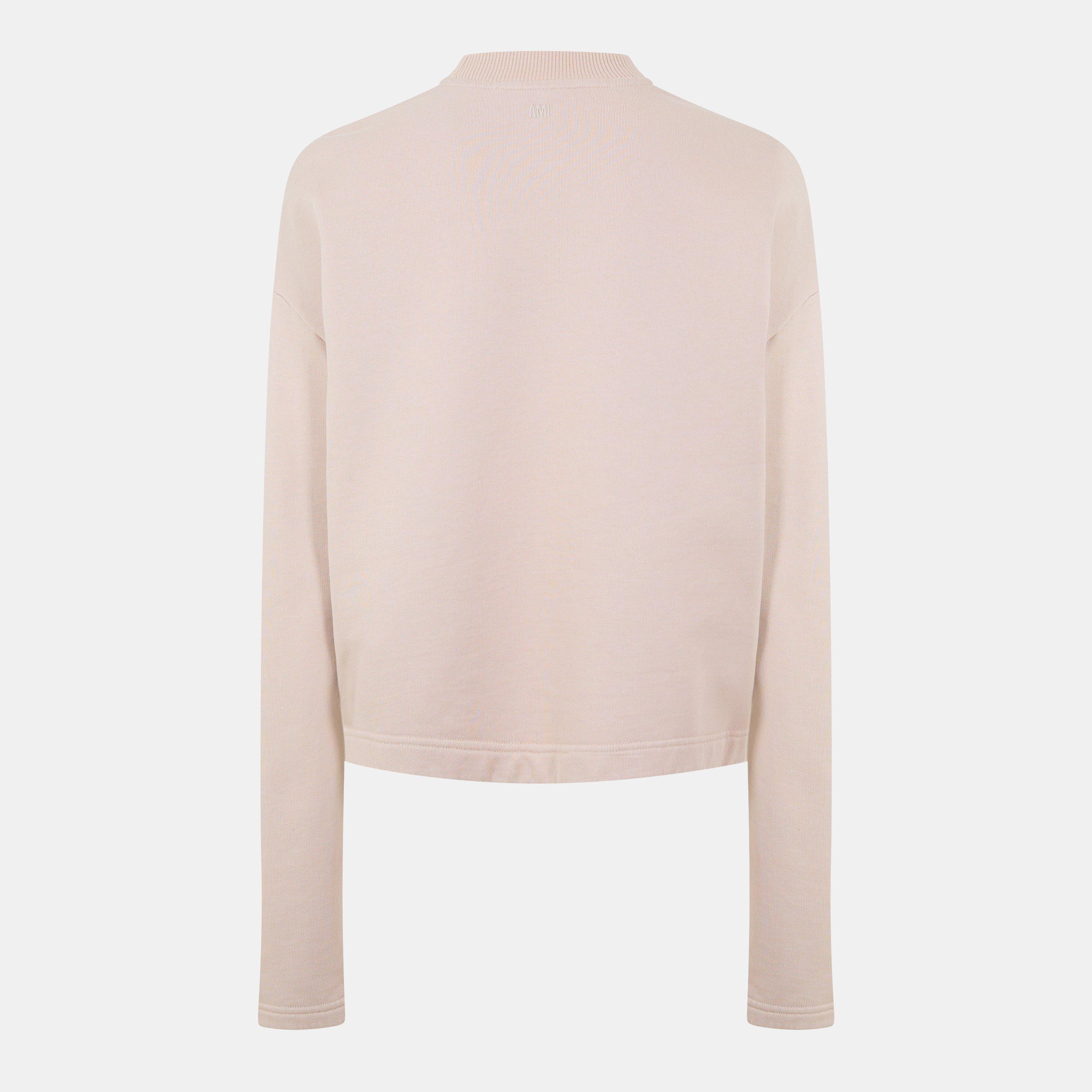 Cafe Creme - Ami Paris - Women's Relaxed Fit Crew Sweatshirt - 2