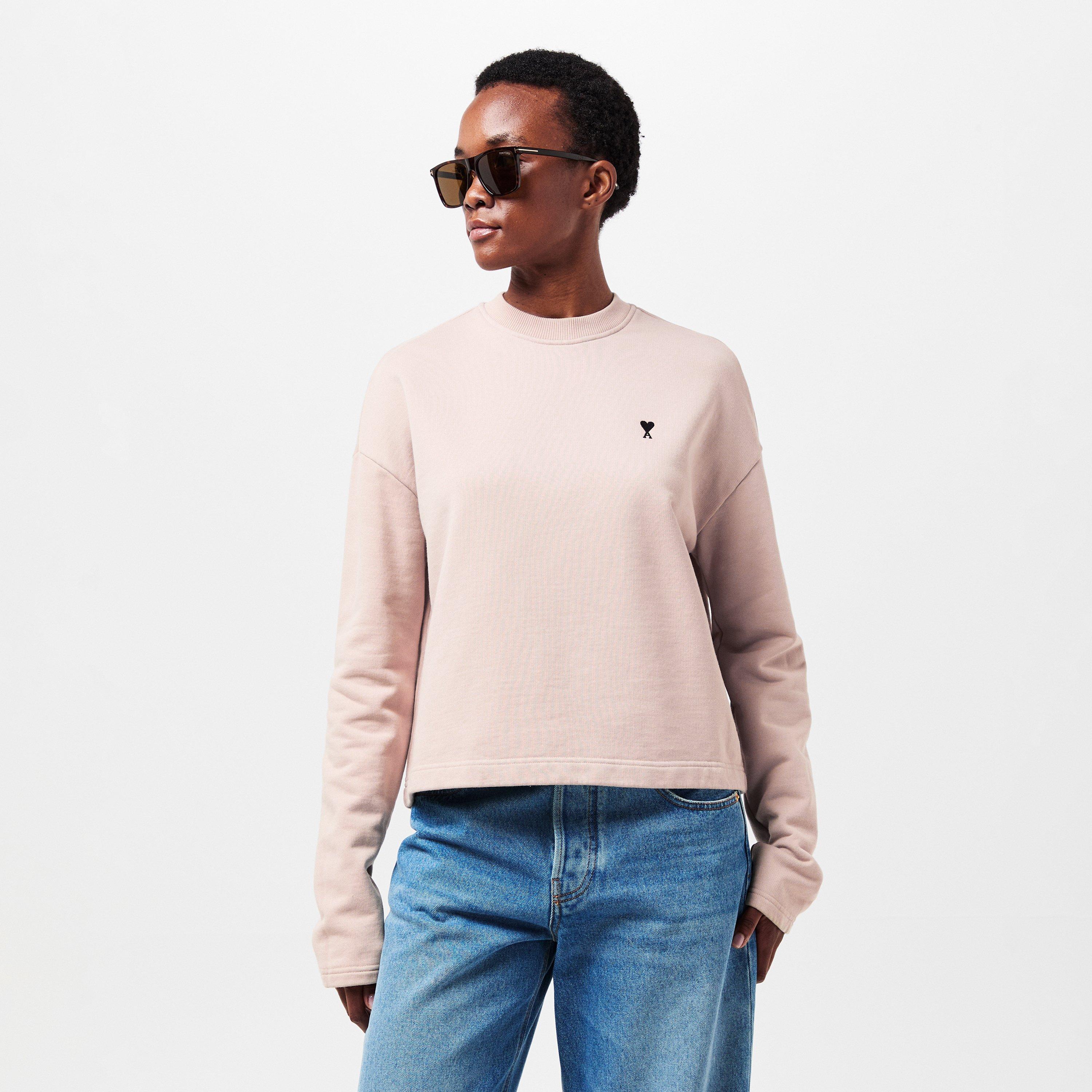 Cafe Creme - Ami Paris - Women's Relaxed Fit Crew Sweatshirt - 3