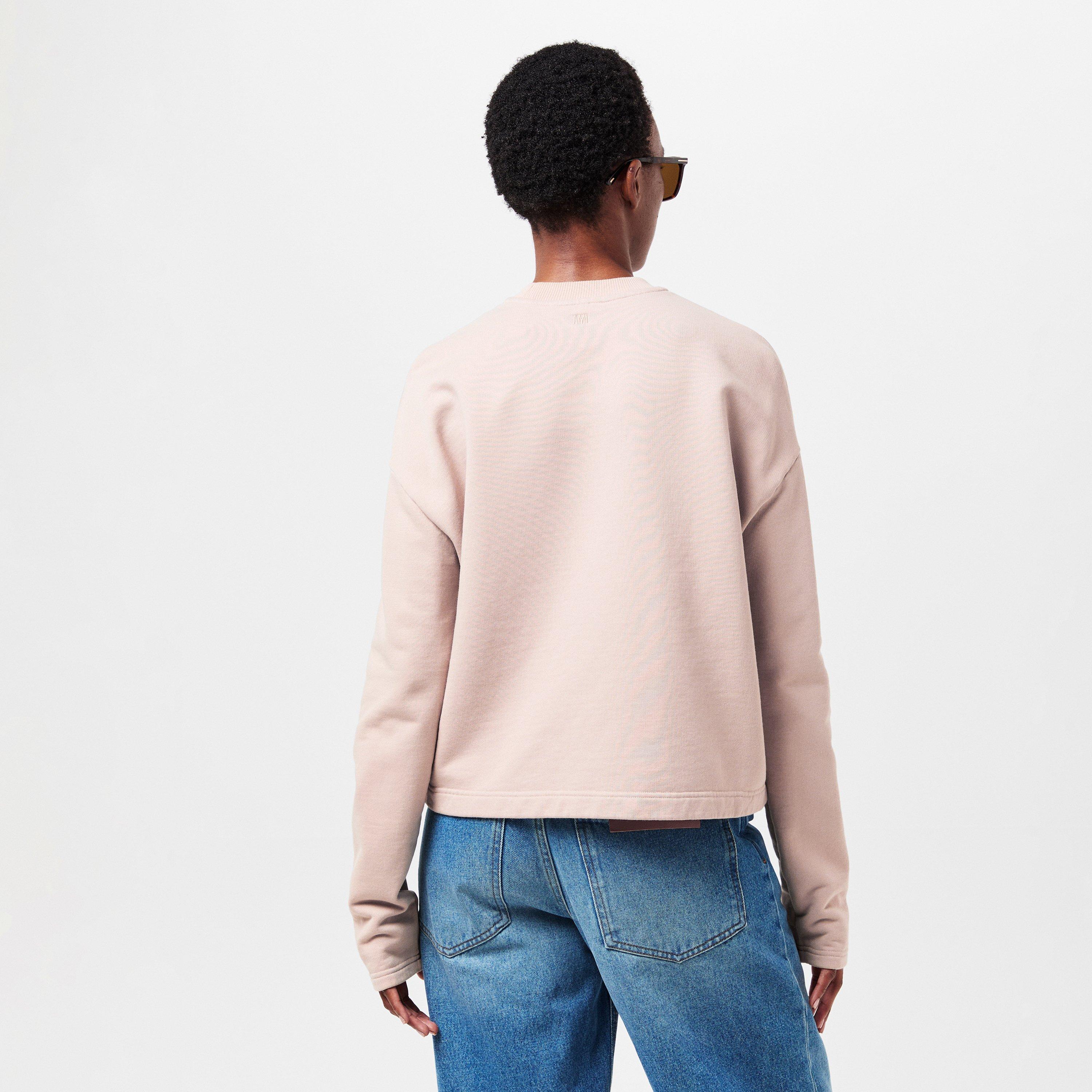 Cafe Creme - Ami Paris - Women's Relaxed Fit Crew Sweatshirt - 4