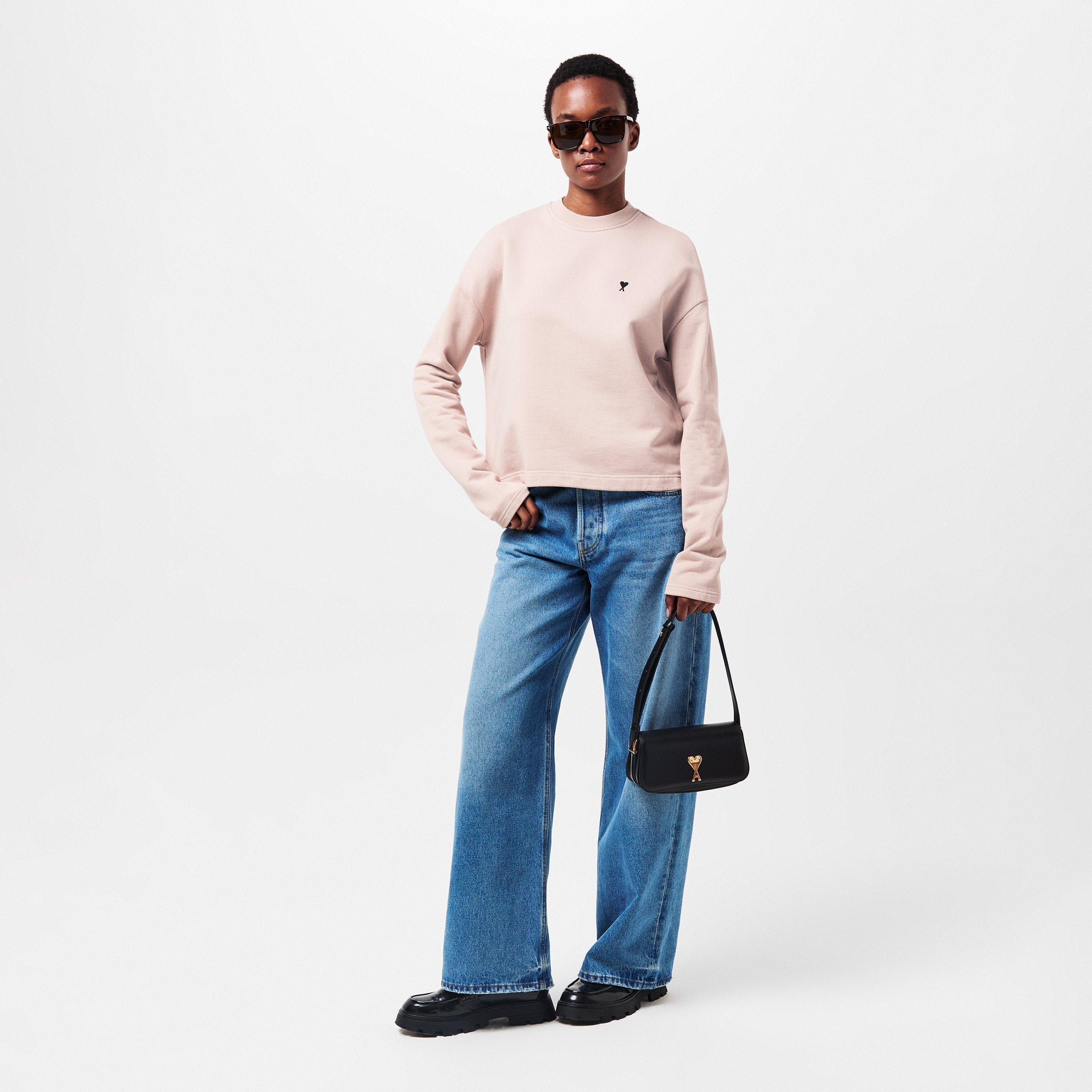 Cafe Creme - Ami Paris - Women's Relaxed Fit Crew Sweatshirt - 6