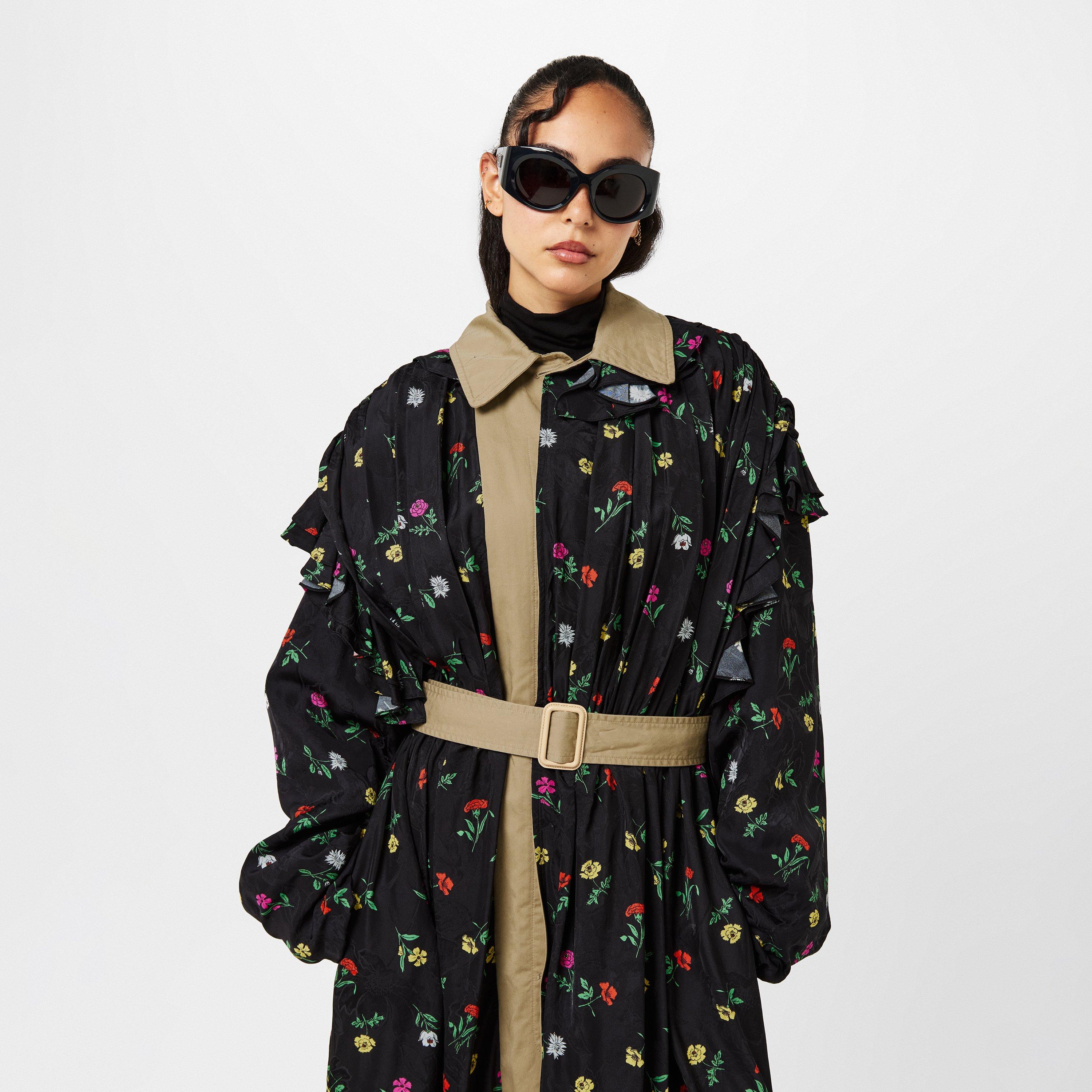 Black - Balenciaga - Women's Water-Resistant Trench Coat - 3