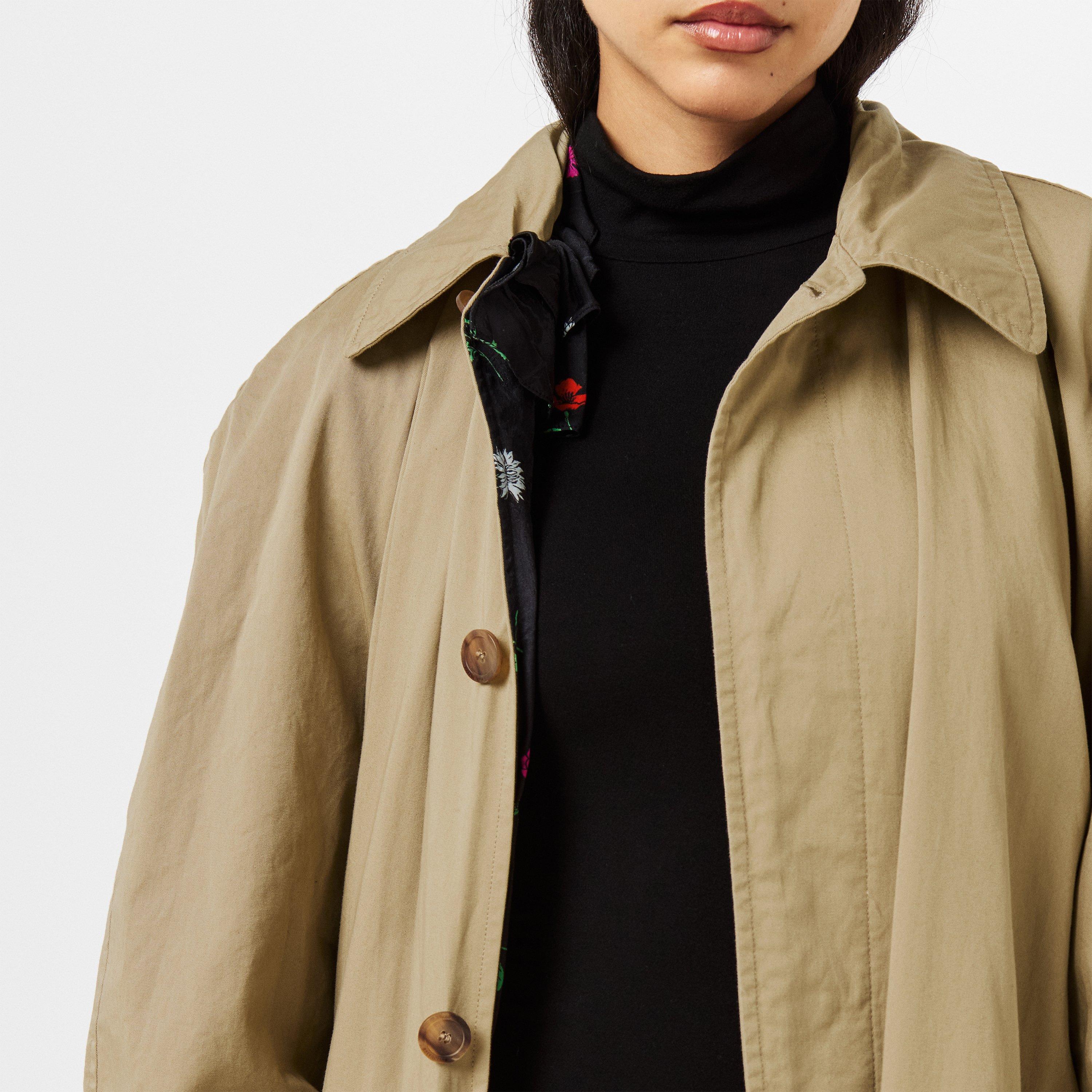 Black - Balenciaga - Women's Water-Resistant Trench Coat - 5