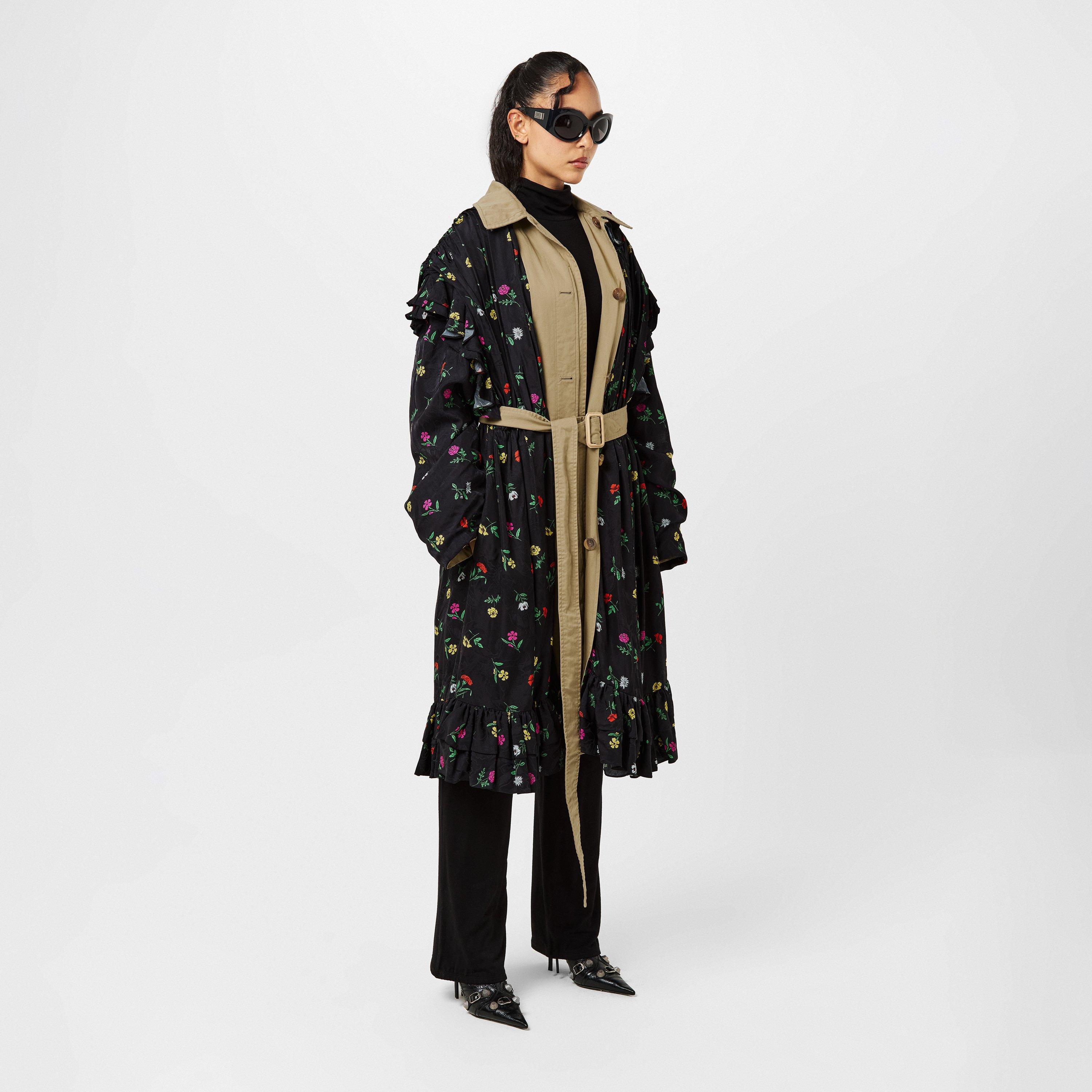 Black - Balenciaga - Women's Water-Resistant Trench Coat - 6