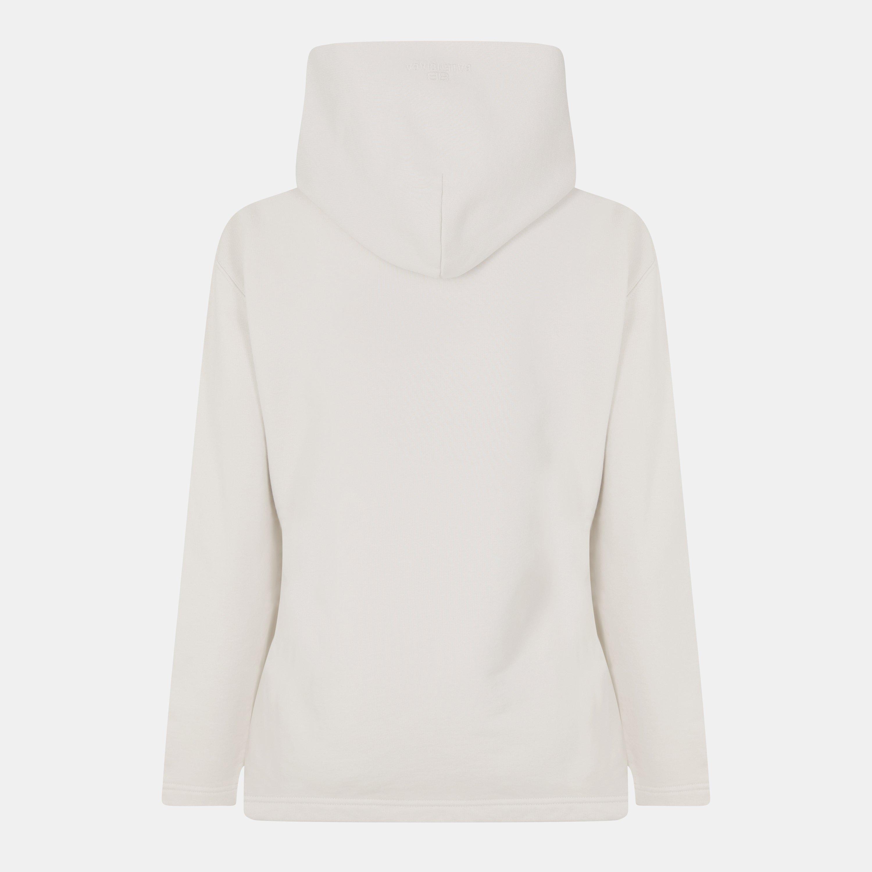 Ecru/Ecru - Balenciaga - Women's Over the Head Hoodie - 2