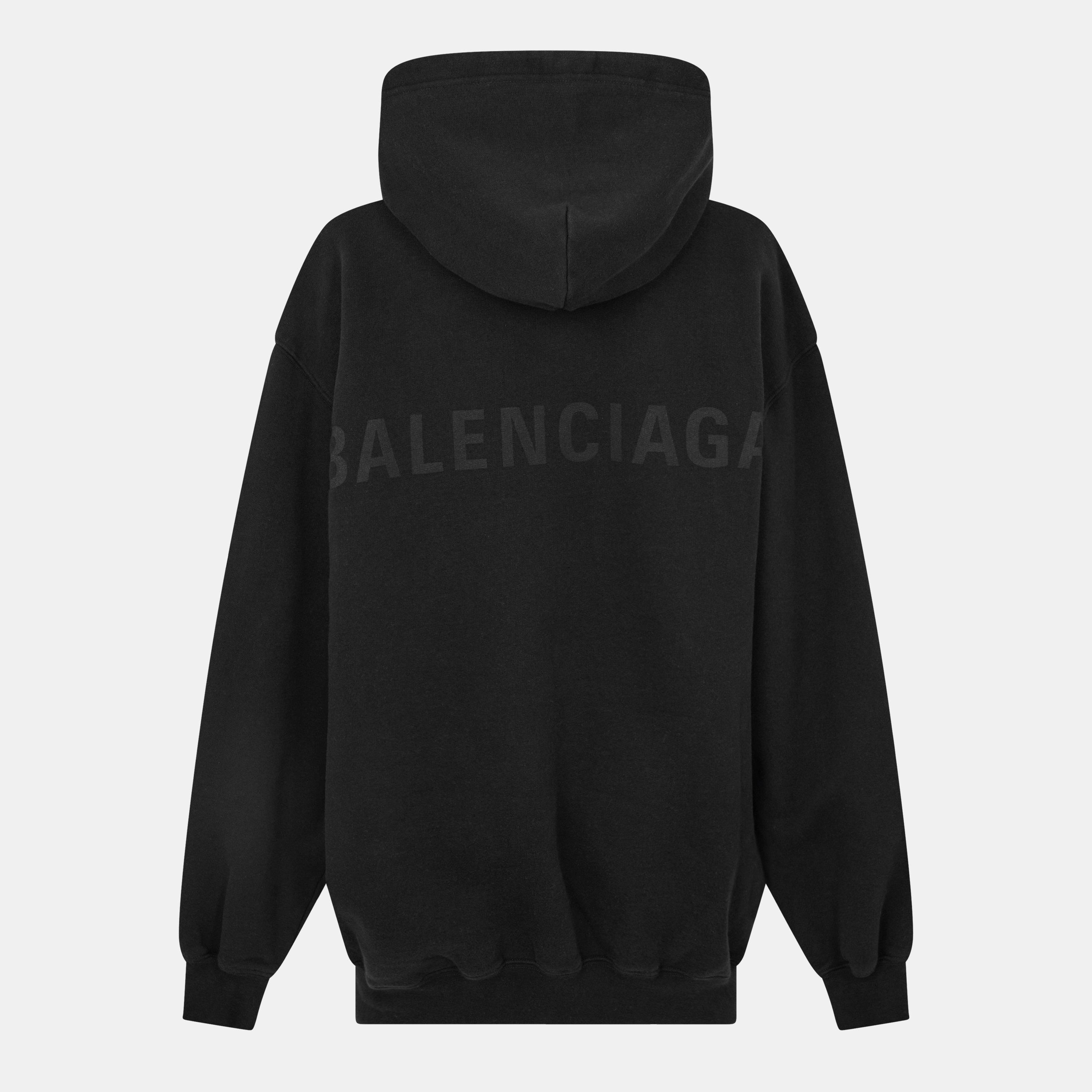 Washed Black - Balenciaga - Logo Hoodie - 2