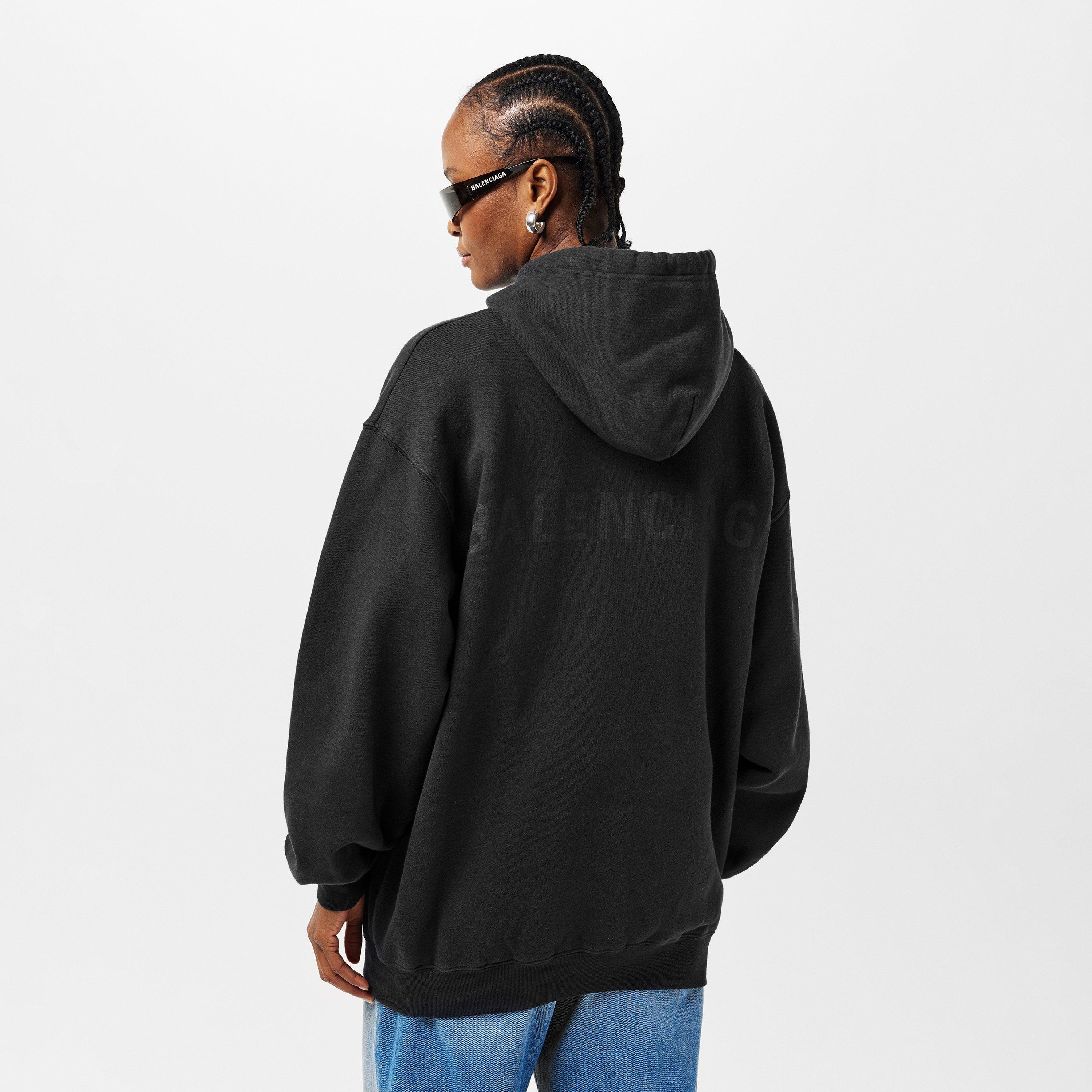 Washed Black - Balenciaga - Logo Hoodie - 4