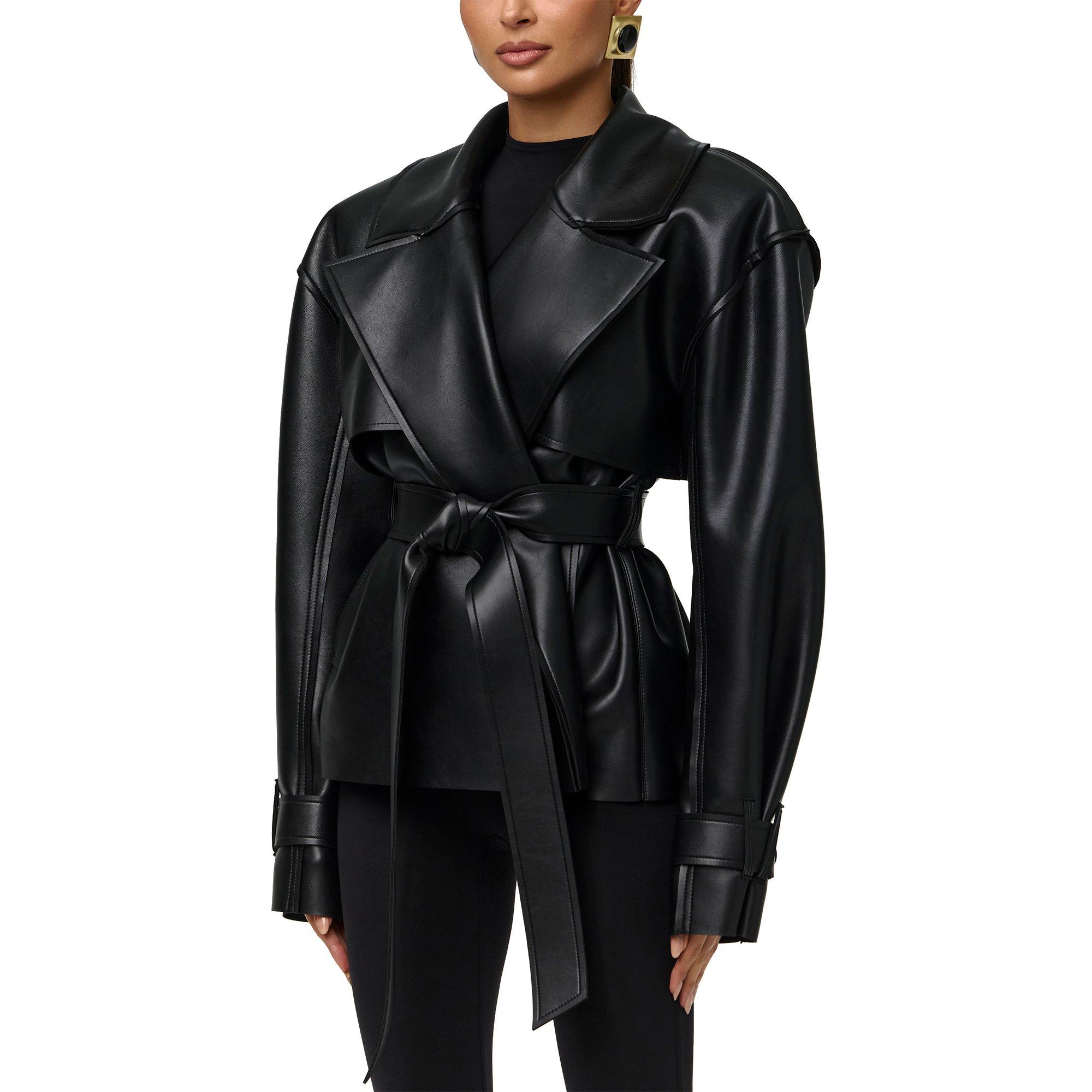 Black - Naked Wardrobe - Naked W Faux Leather Ld64 - 2