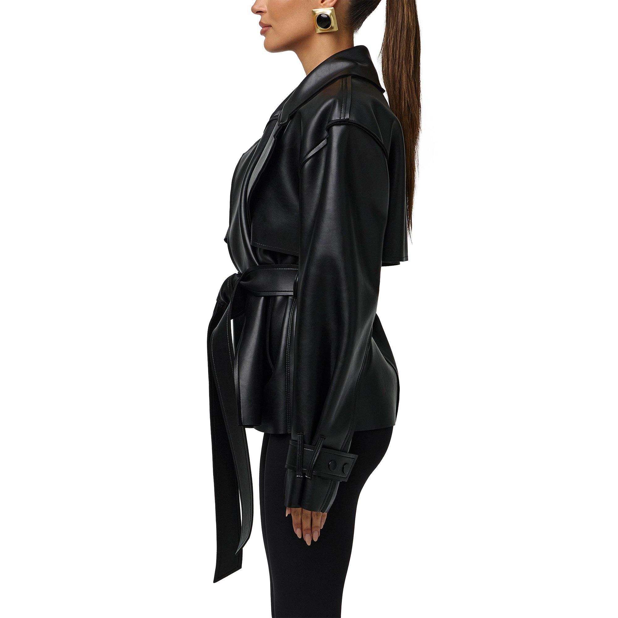 Black - Naked Wardrobe - Naked W Faux Leather Ld64 - 3