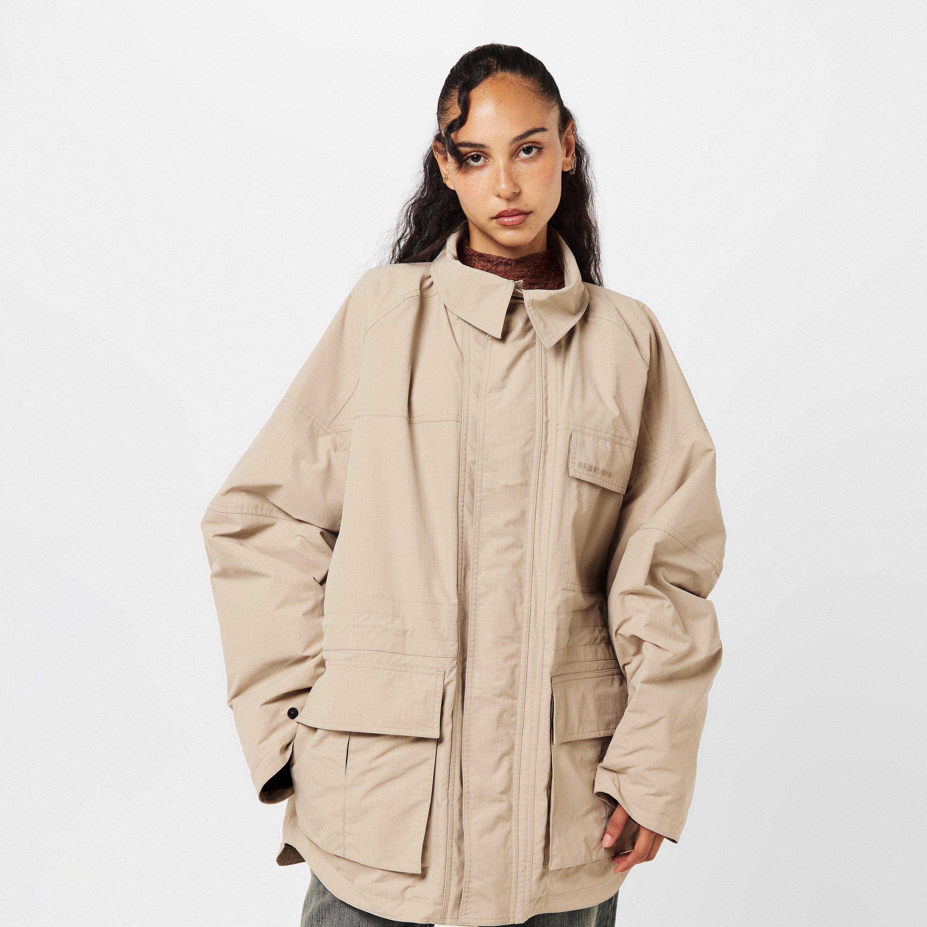 Light Beige - Balenciaga - Women's Oversized Parka - 3