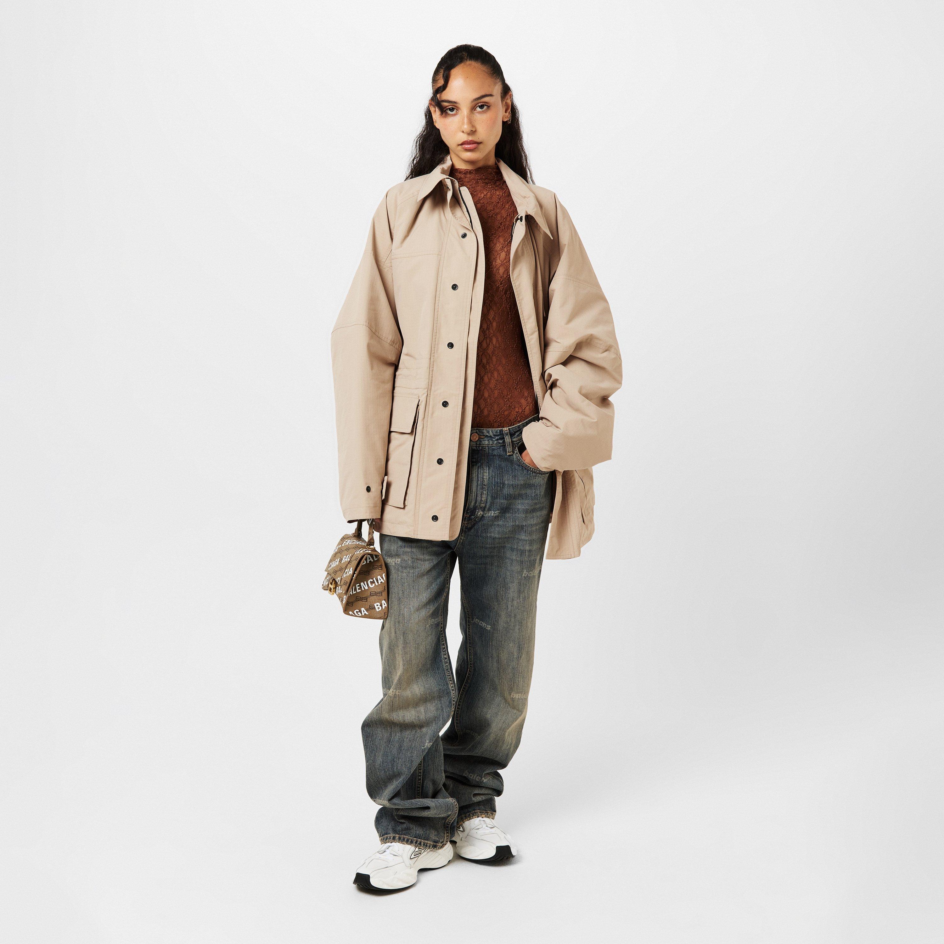 Light Beige - Balenciaga - Women's Oversized Parka - 6