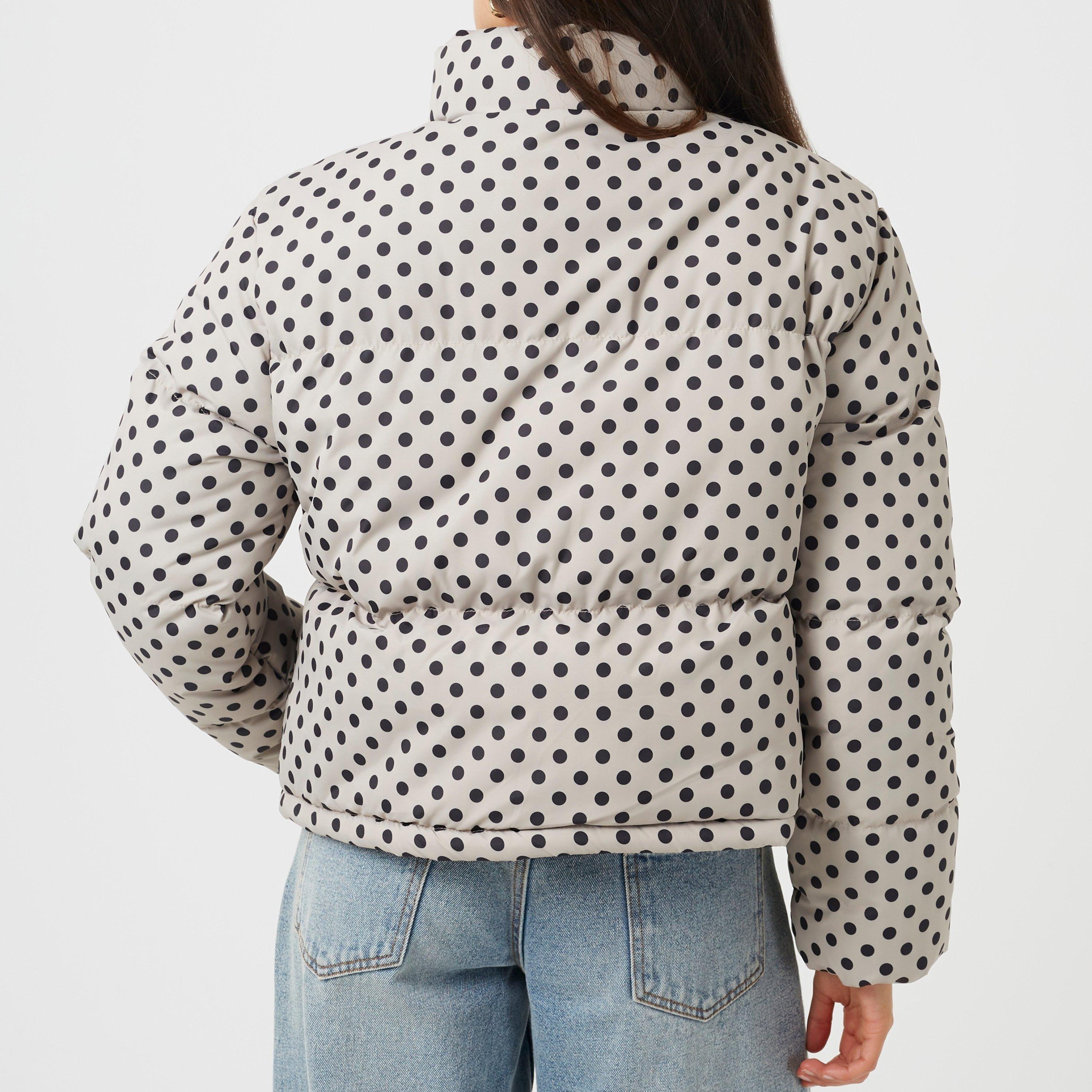 Kremasto - Brave Soul - Brave Soul Ladies Rivia Polka Dot Padded Puffer Jacket - 2