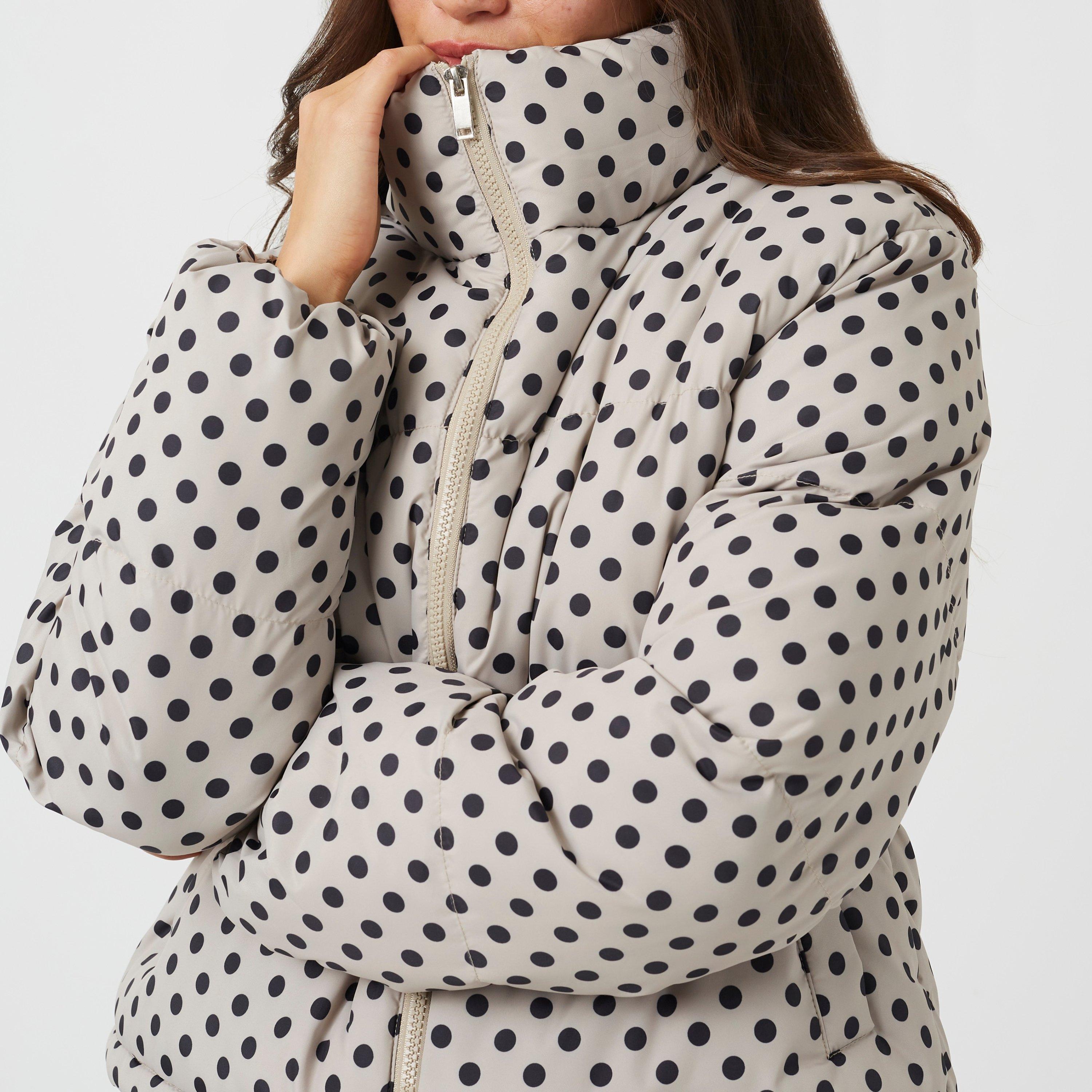 Kremasto - Brave Soul - Brave Soul Ladies Rivia Polka Dot Padded Puffer Jacket - 3