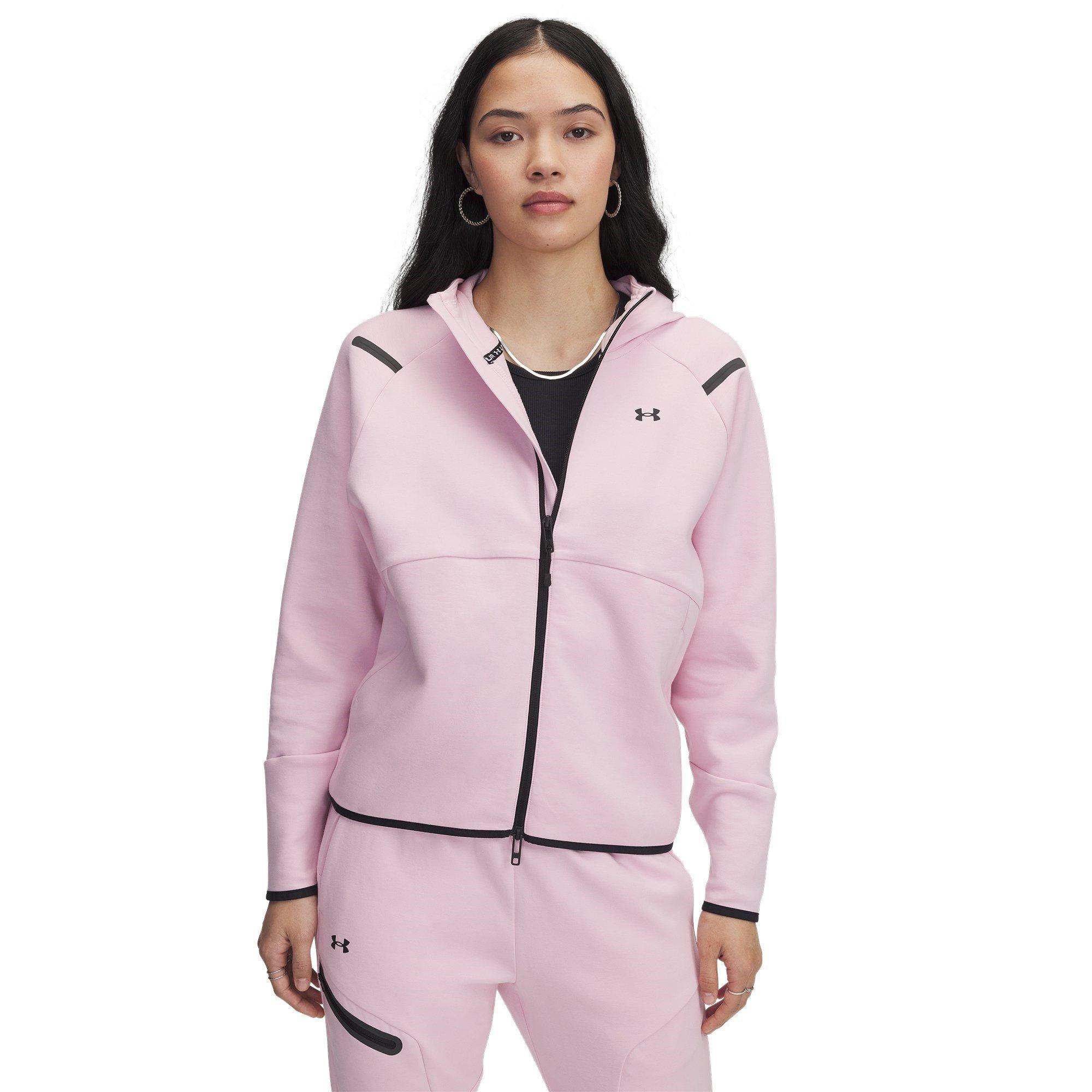 Under Armour Women's Unstoppable Full-Zip Fleece Pink 12 (M) - Image 3