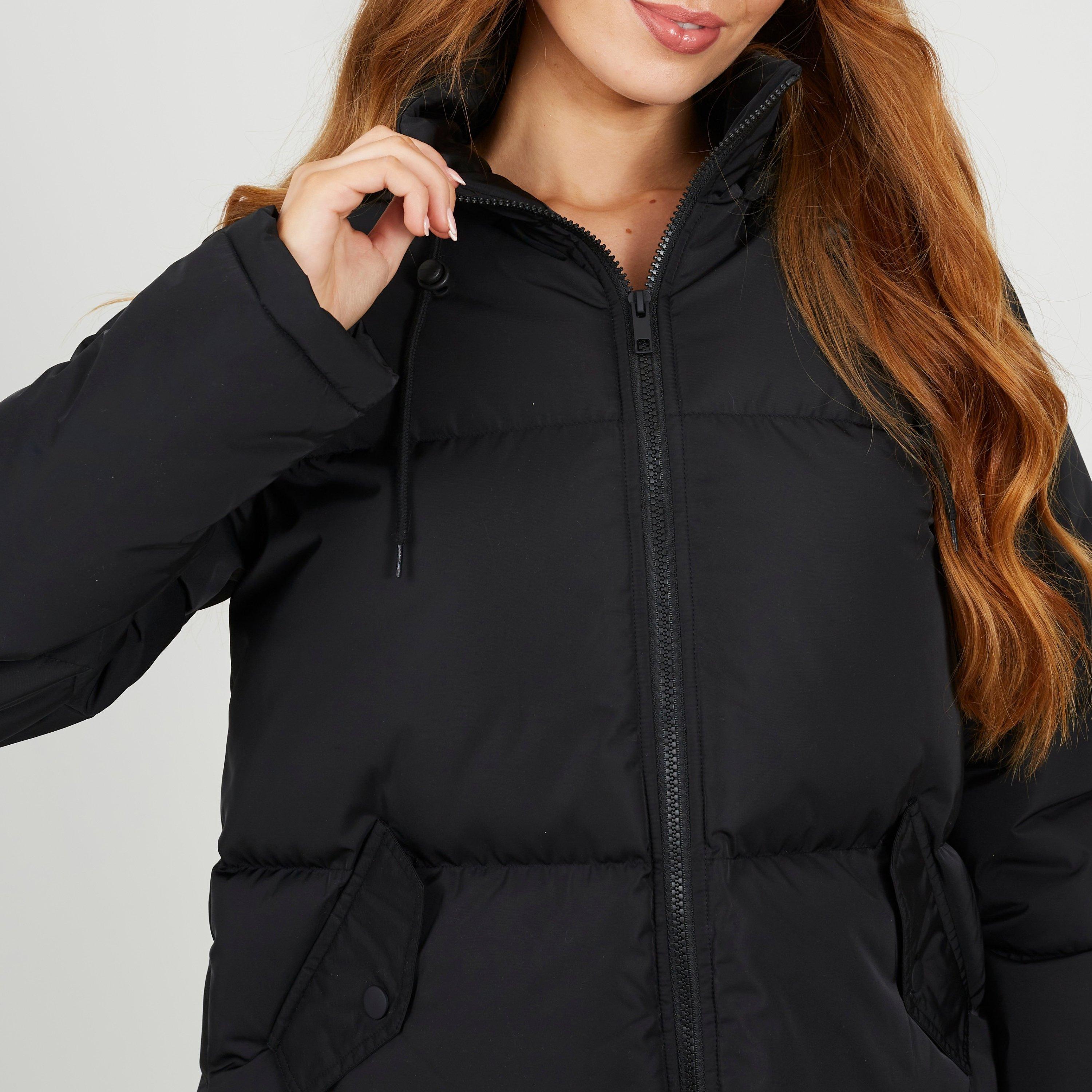 Crna - Brave Soul - Brave Soul Ladies Black Cello Hooded Puffer Jacket - 3