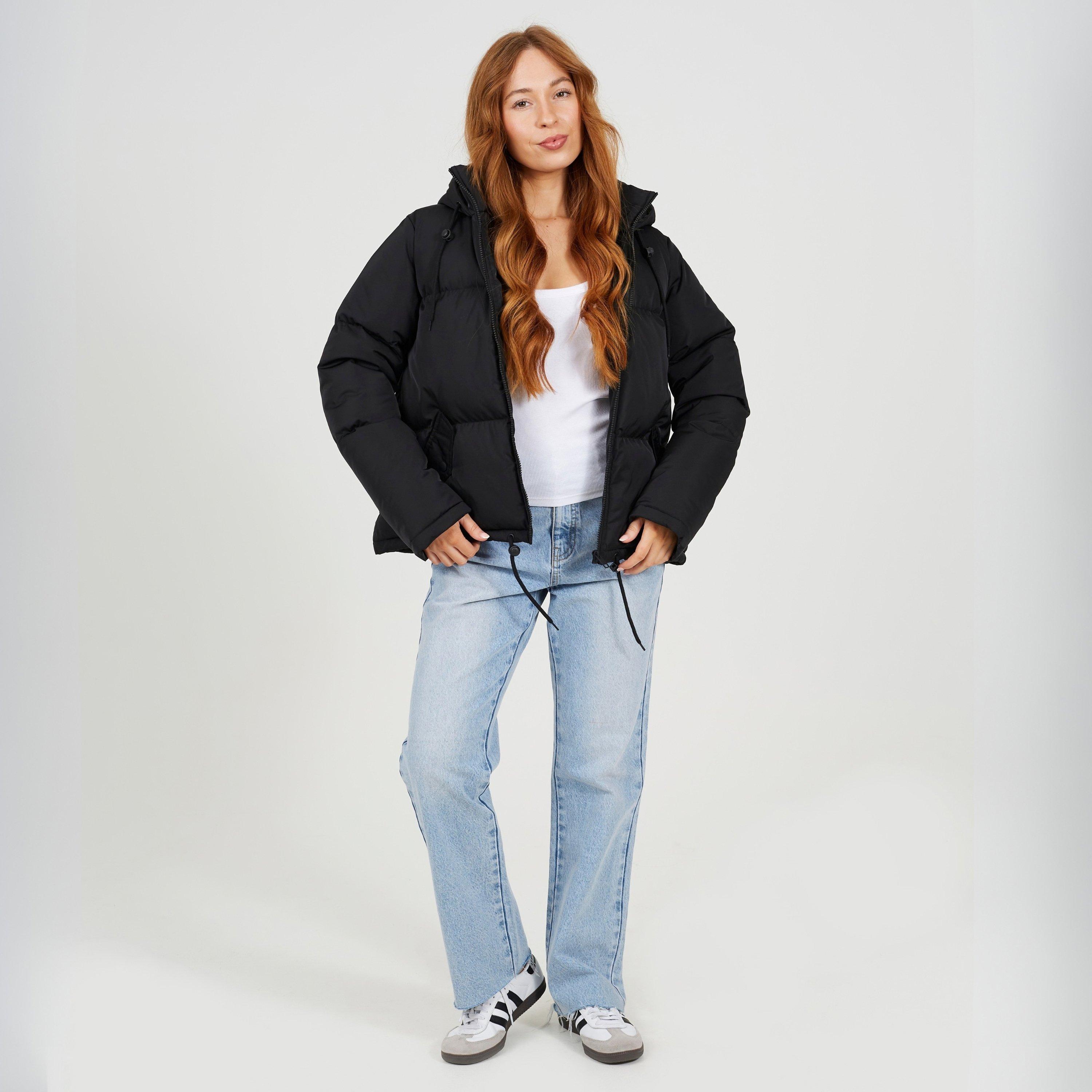 Crna - Brave Soul - Brave Soul Ladies Black Cello Hooded Puffer Jacket - 4