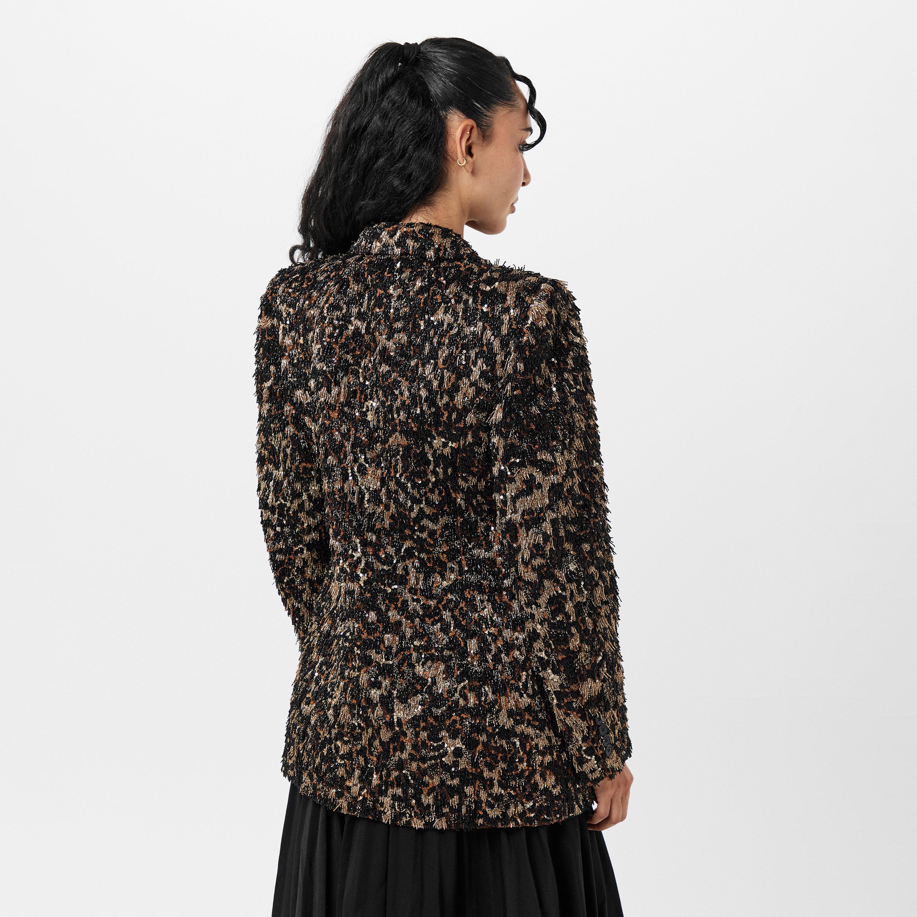 Black/Brwn/Gold - Balenciaga - Women's Oversized Weather-Resistant Parka - 4