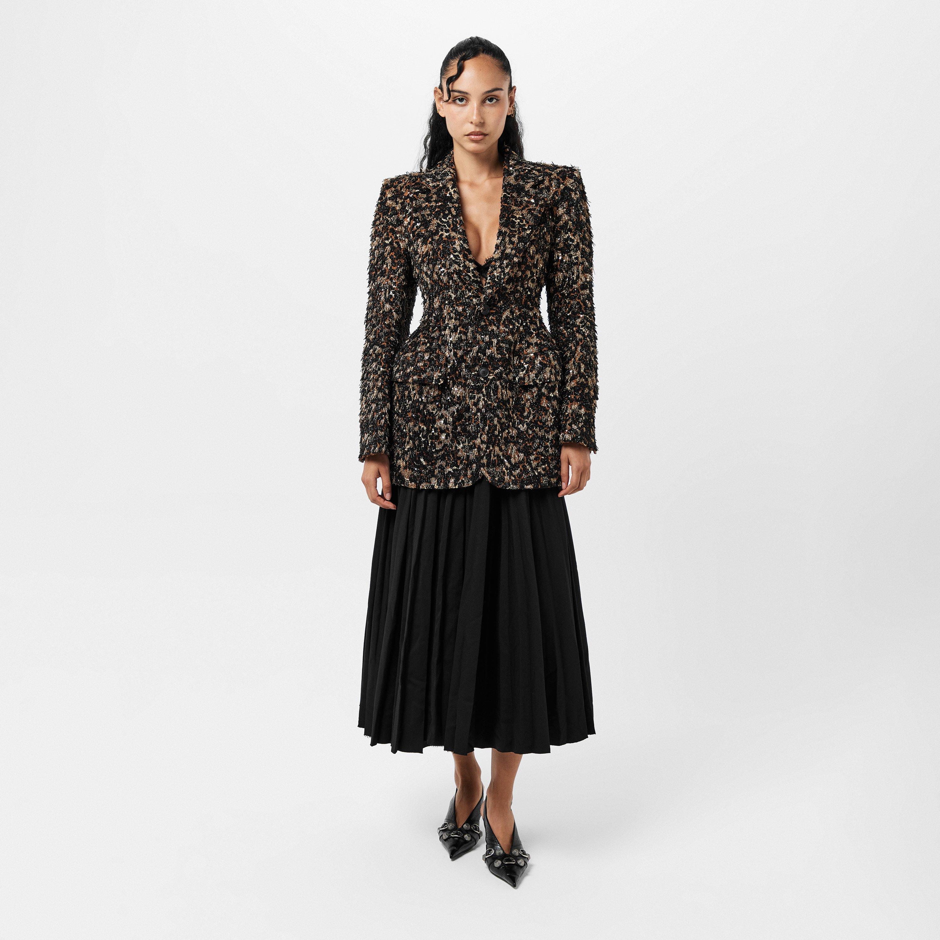 Black/Brwn/Gold - Balenciaga - Women's Oversized Weather-Resistant Parka - 6