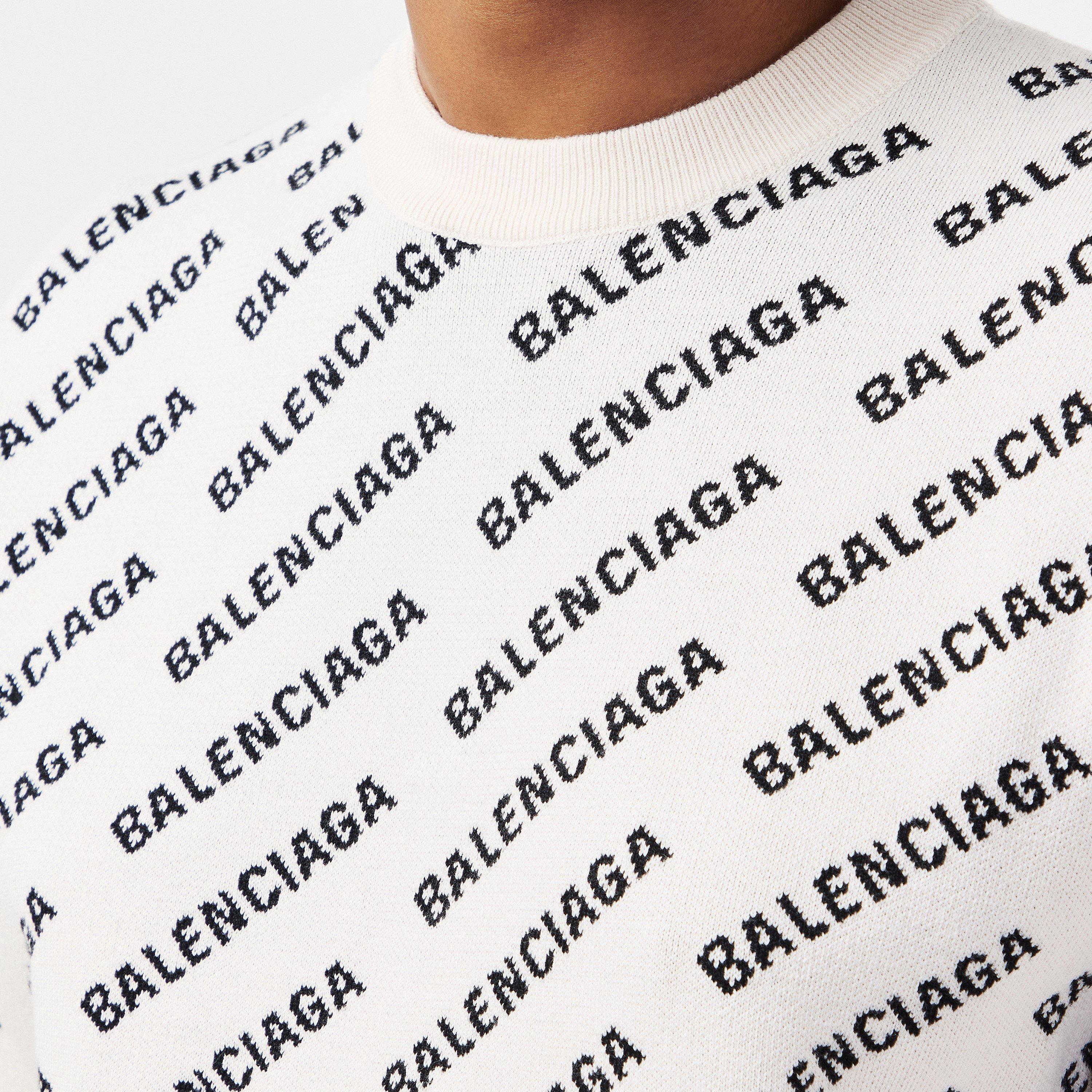 White/Black - Balenciaga - Logo Sweater - 5