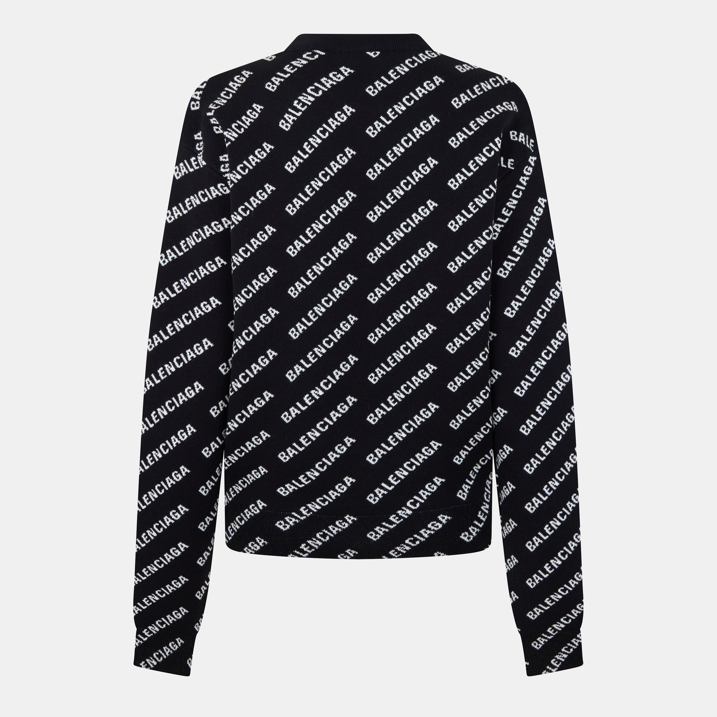 Black/White - Balenciaga - Logo Sweater - 2