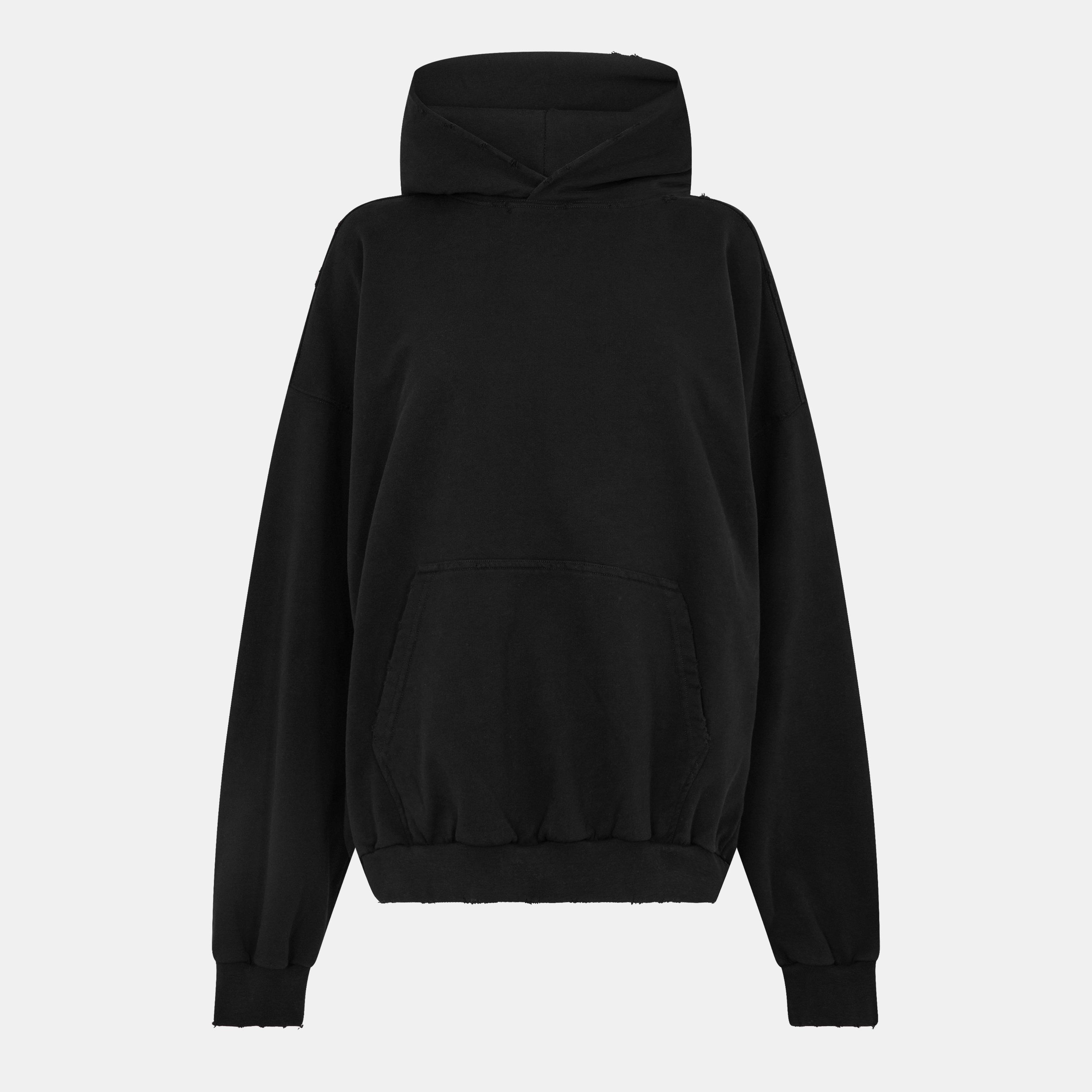 Black/White - Balenciaga - Women's Oversized Pull Over Hoodie - 1