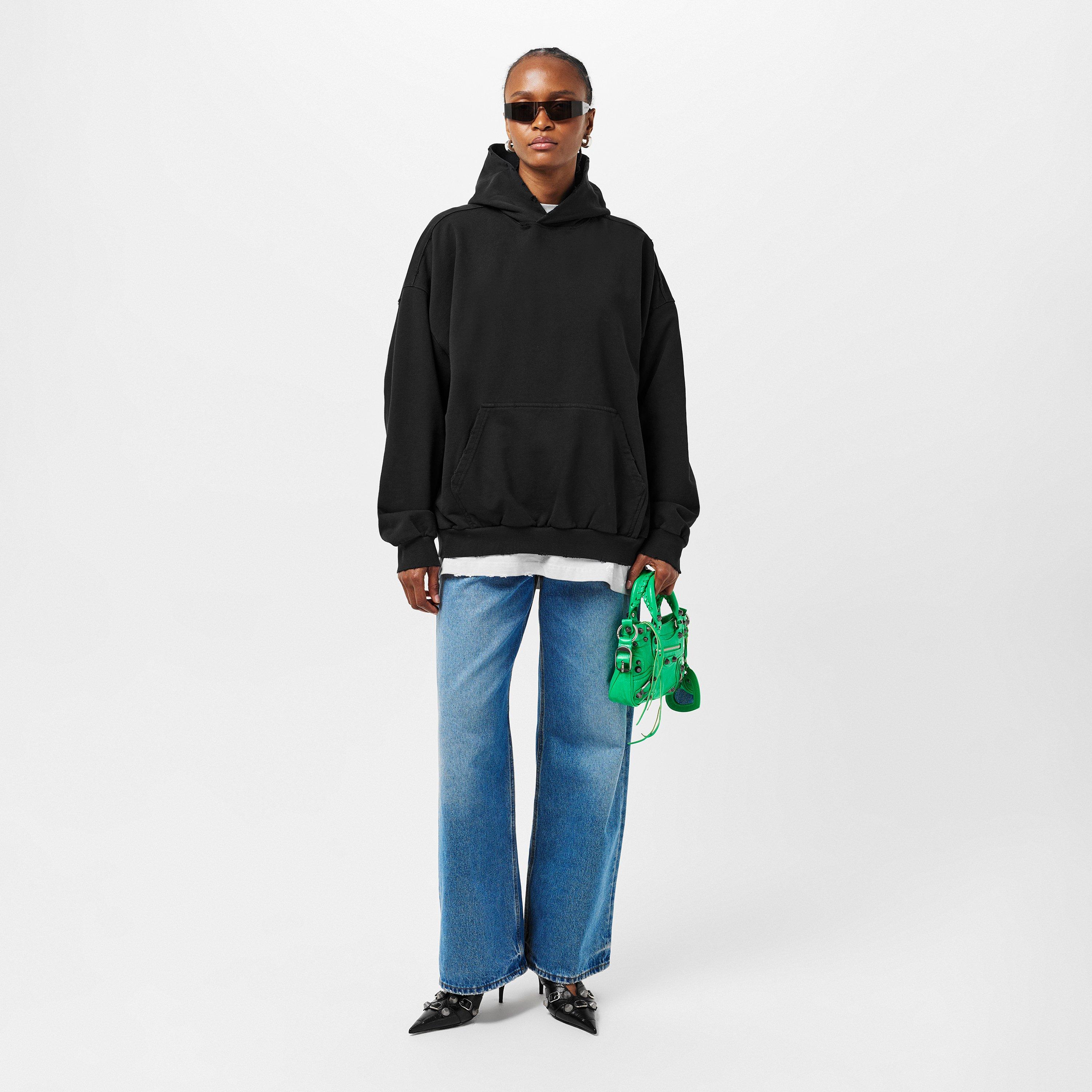 Black/White - Balenciaga - Women's Over the Head Hoodie - 6