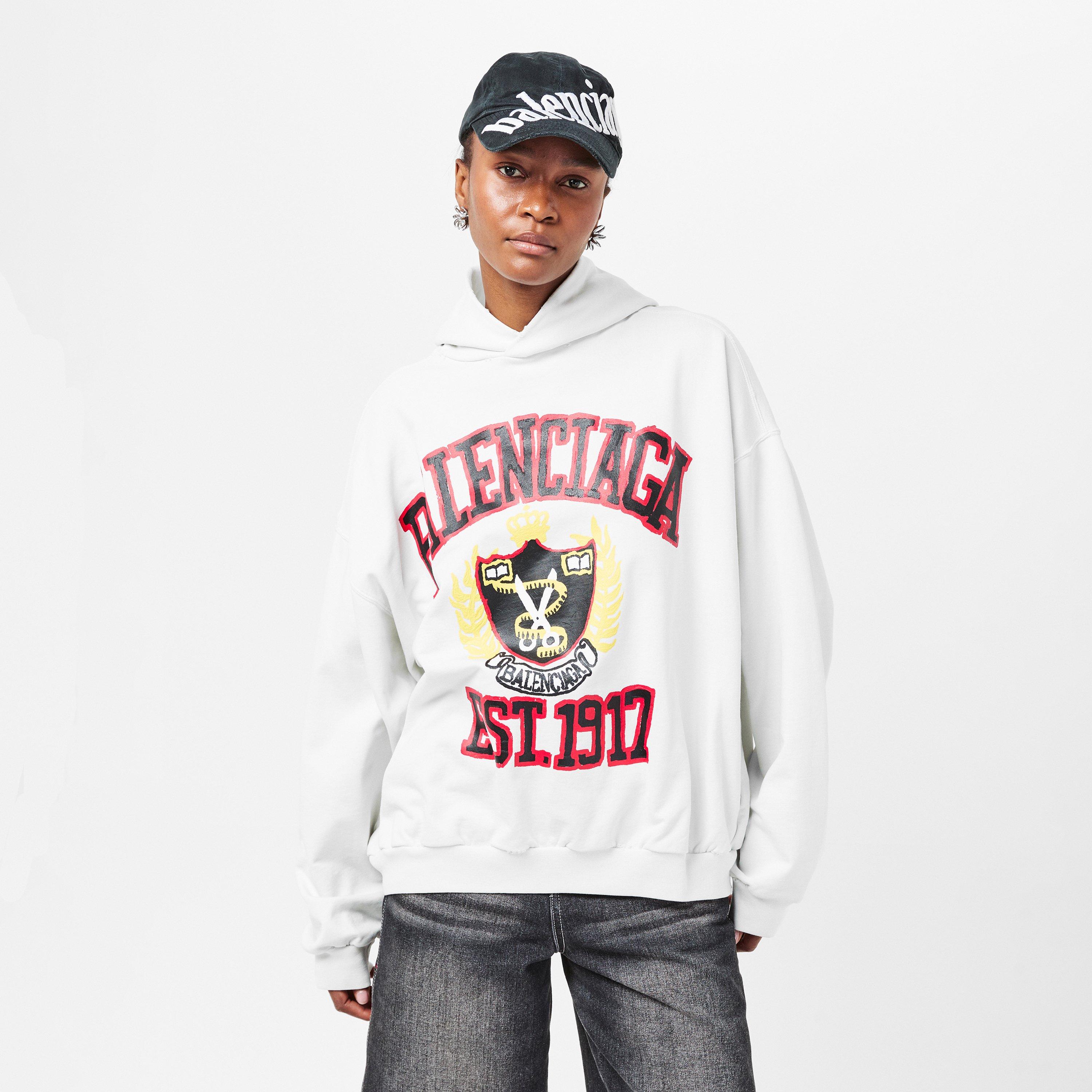 Dirty White - Balenciaga - Women's Over the Head Hoodie - 3