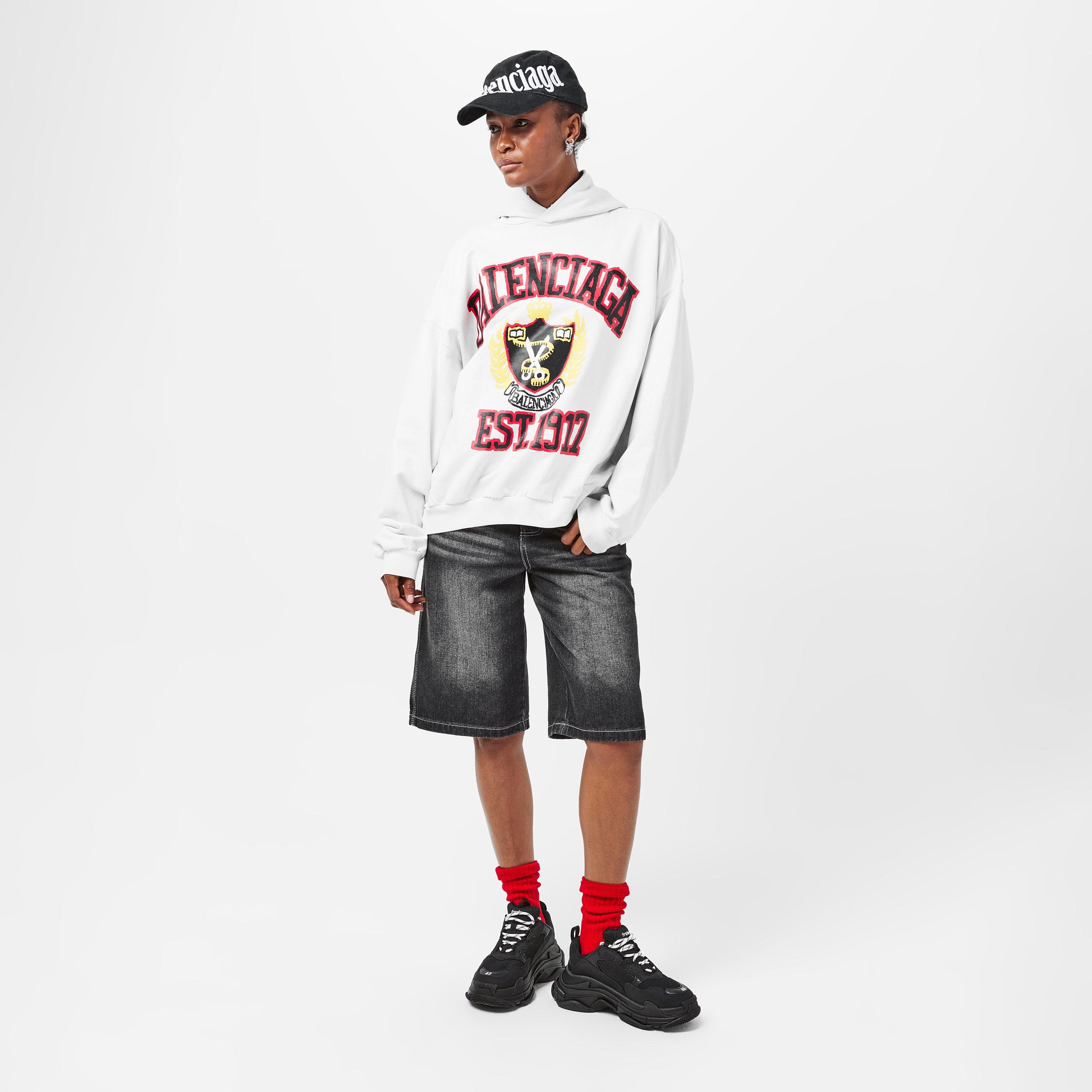 Dirty White - Balenciaga - Women's Over the Head Hoodie - 6