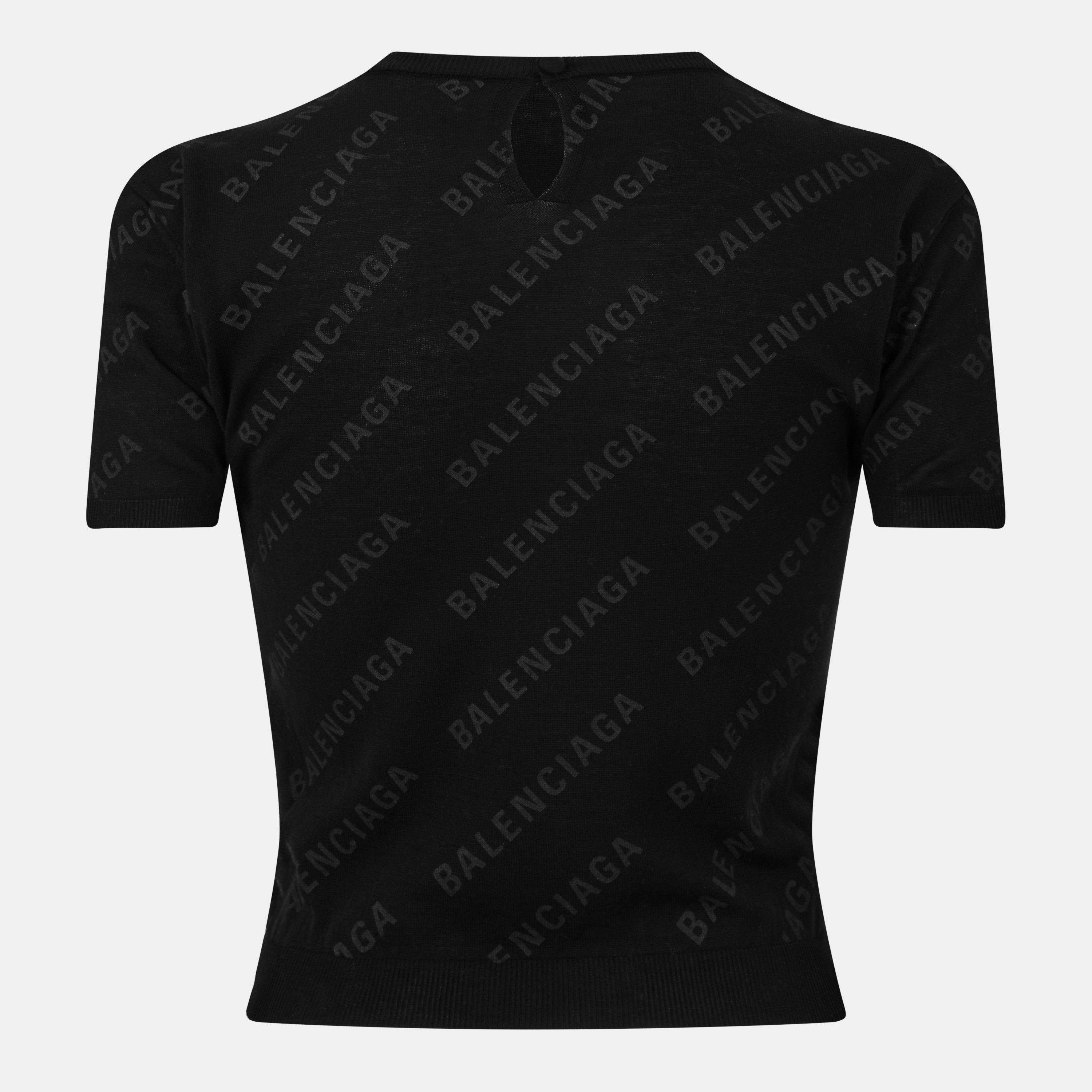 Black/Black - Balenciaga - Women's Knitted Top - 2