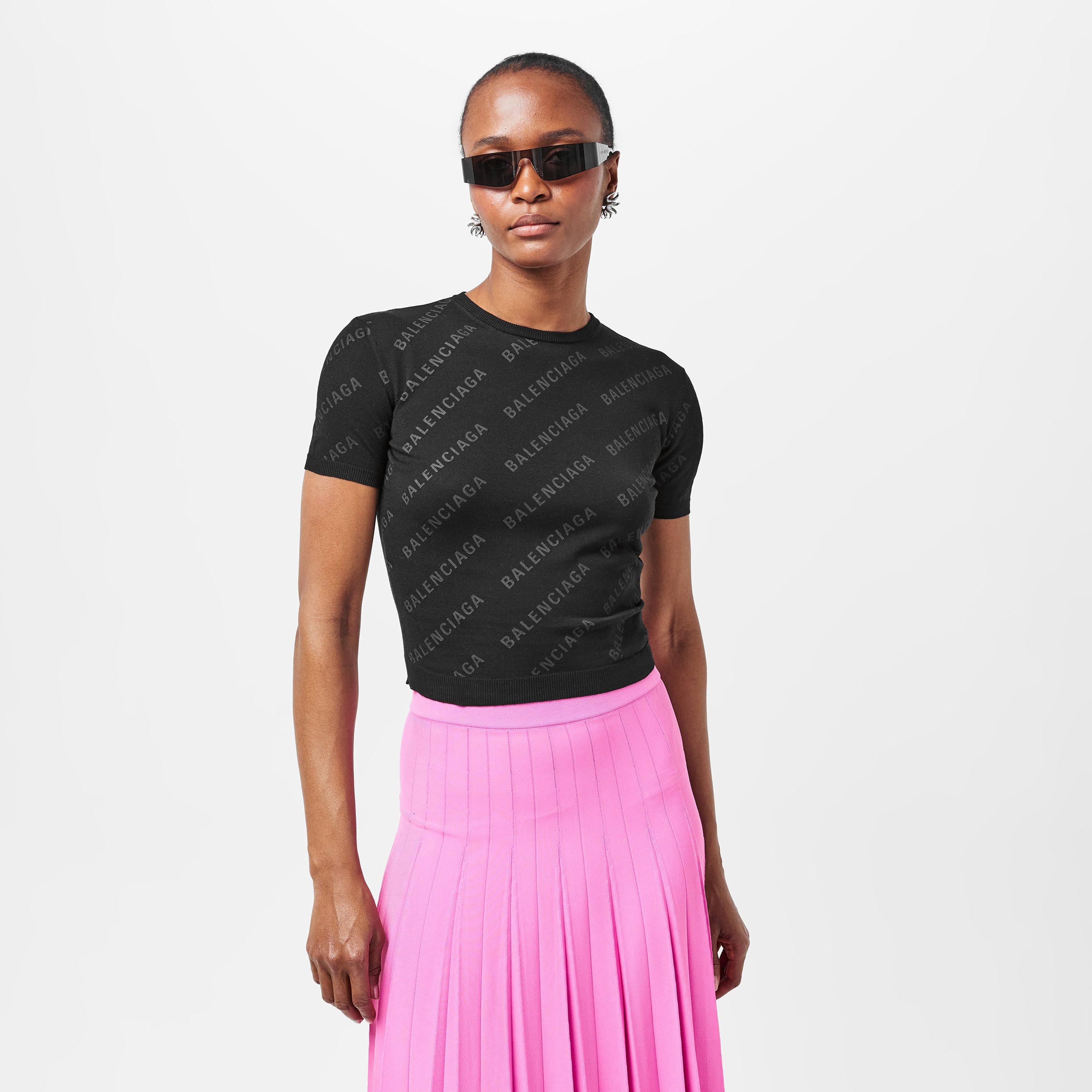 Black/Black - Balenciaga - Women's Knitted Top - 3