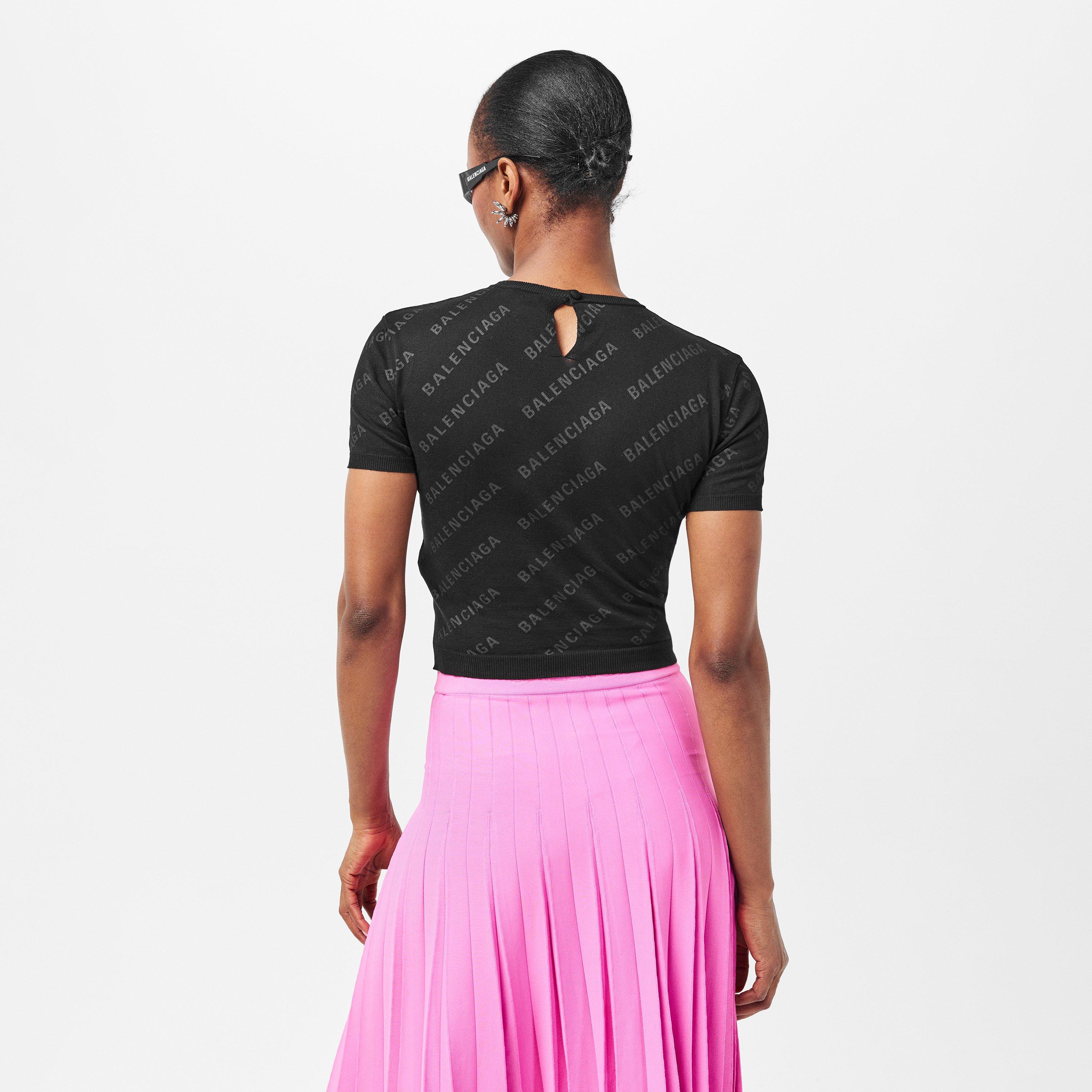 Black/Black - Balenciaga - Women's Knitted Top - 4