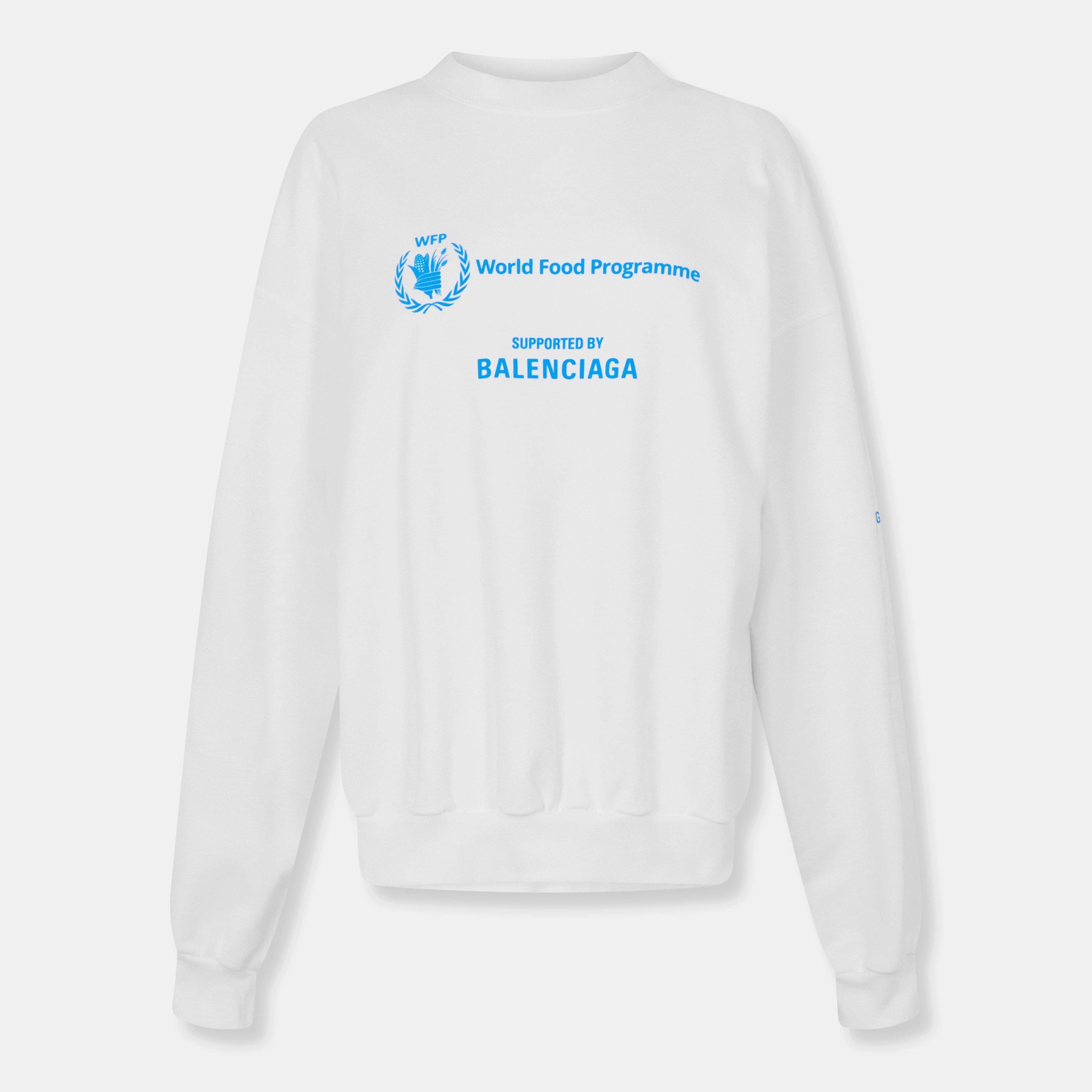 White/Blue - Balenciaga - Women's Crew Sweater - 1
