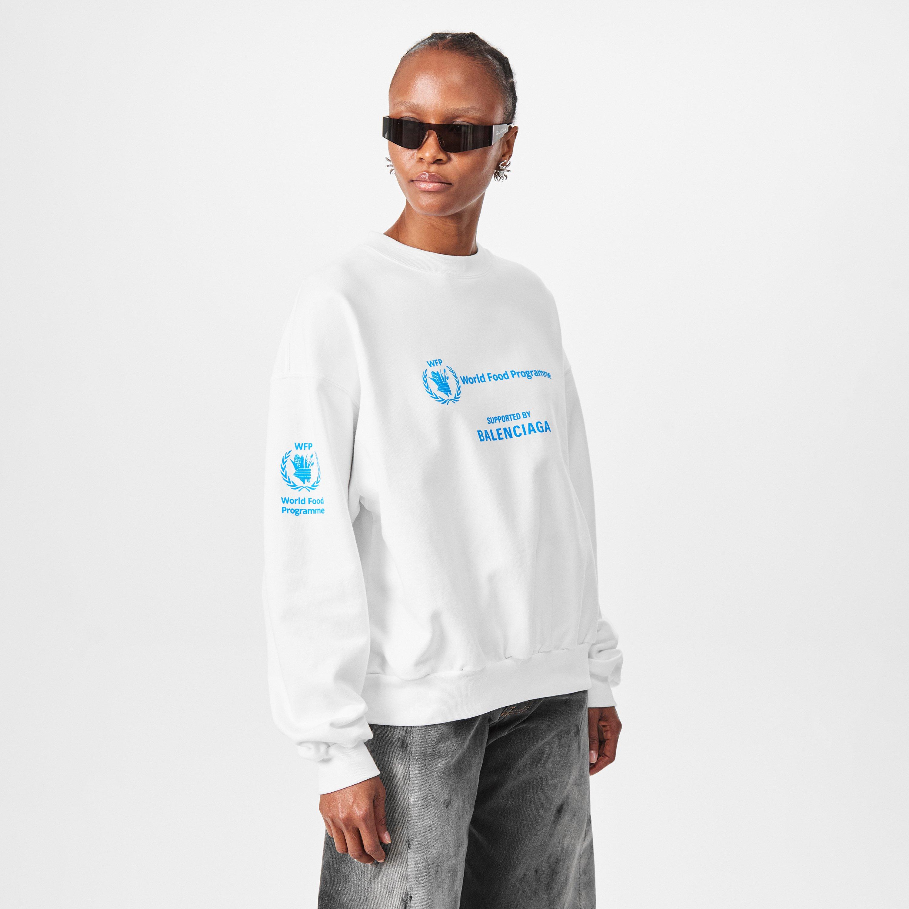 White/Blue - Balenciaga - Women's Crew Sweater - 3