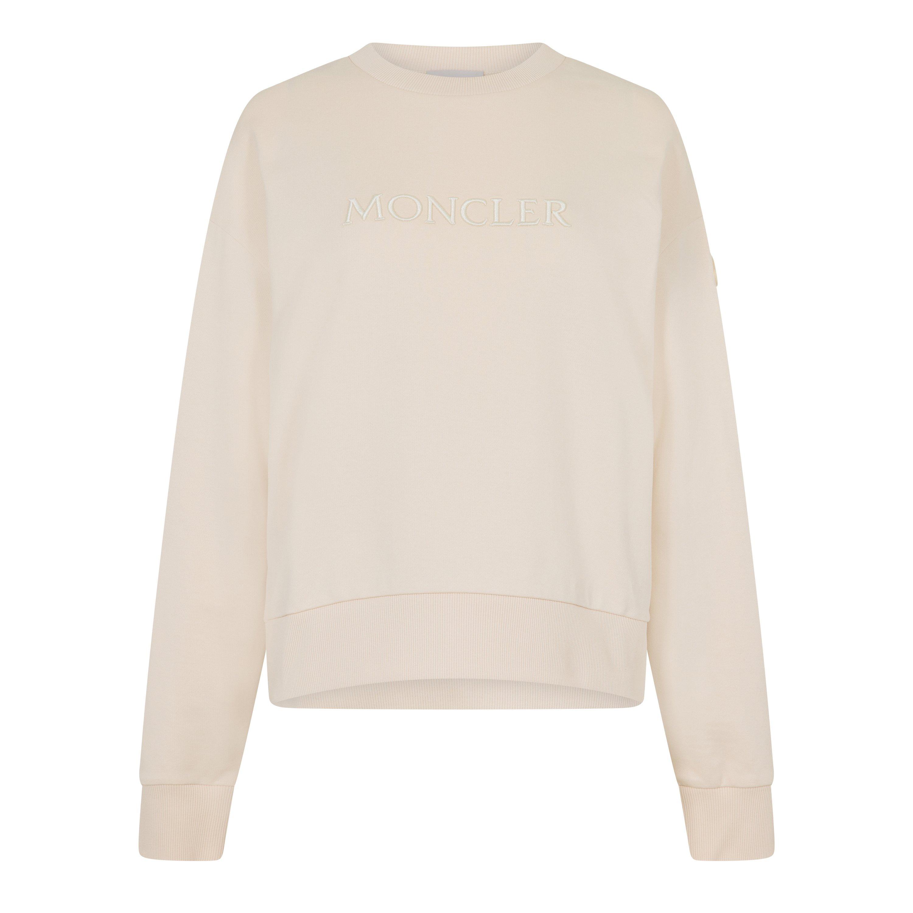 Moncler Women's Crew Sweatshirt - Cream 034 - Size 8 (XS)