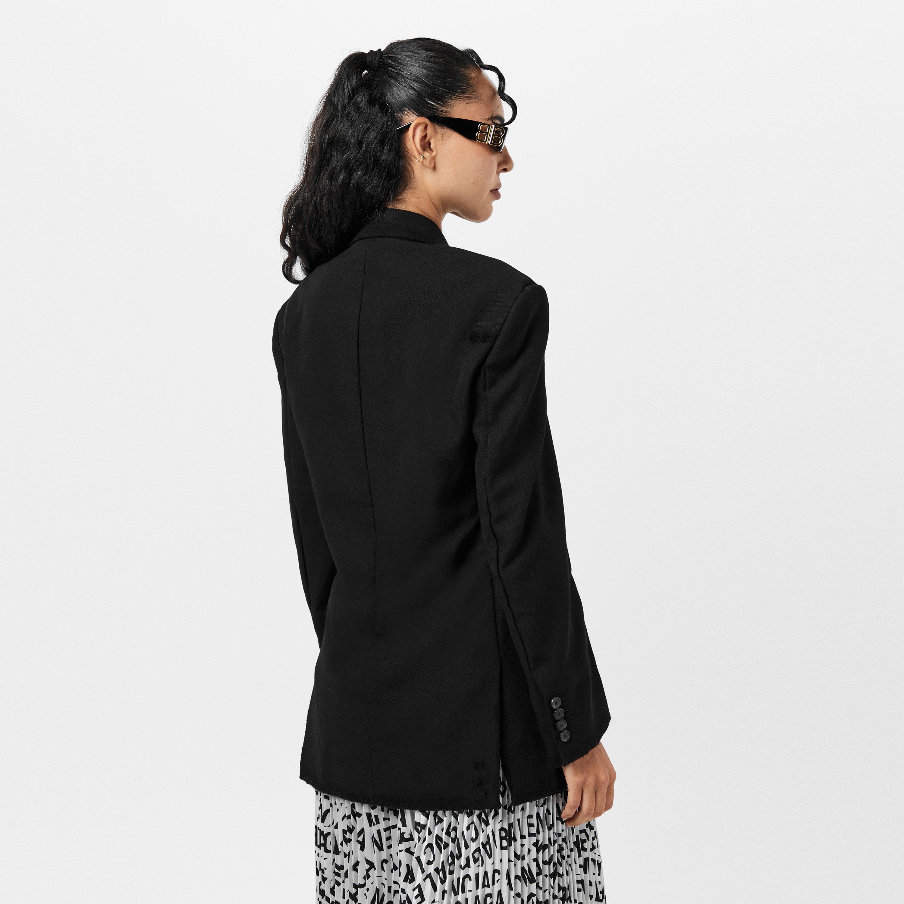 Black - Balenciaga - Women's  Structured Insulated Black Aviator Jacket - 4