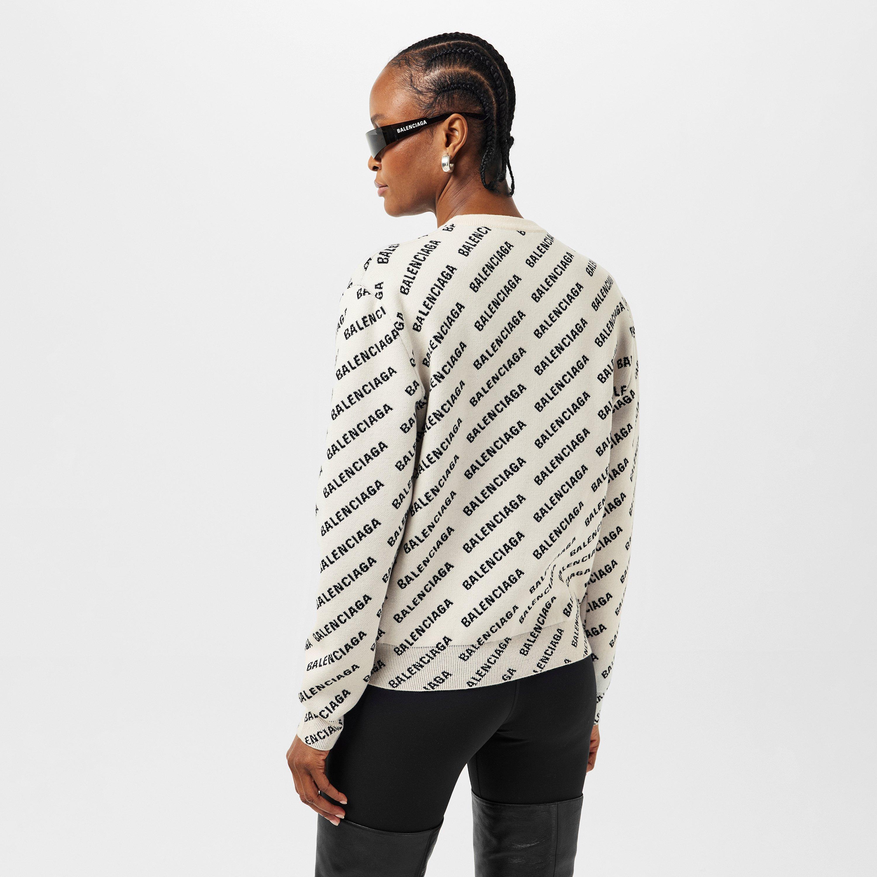 Balenciaga All Over Logo Crewneck Jumper | Cruise Fashion