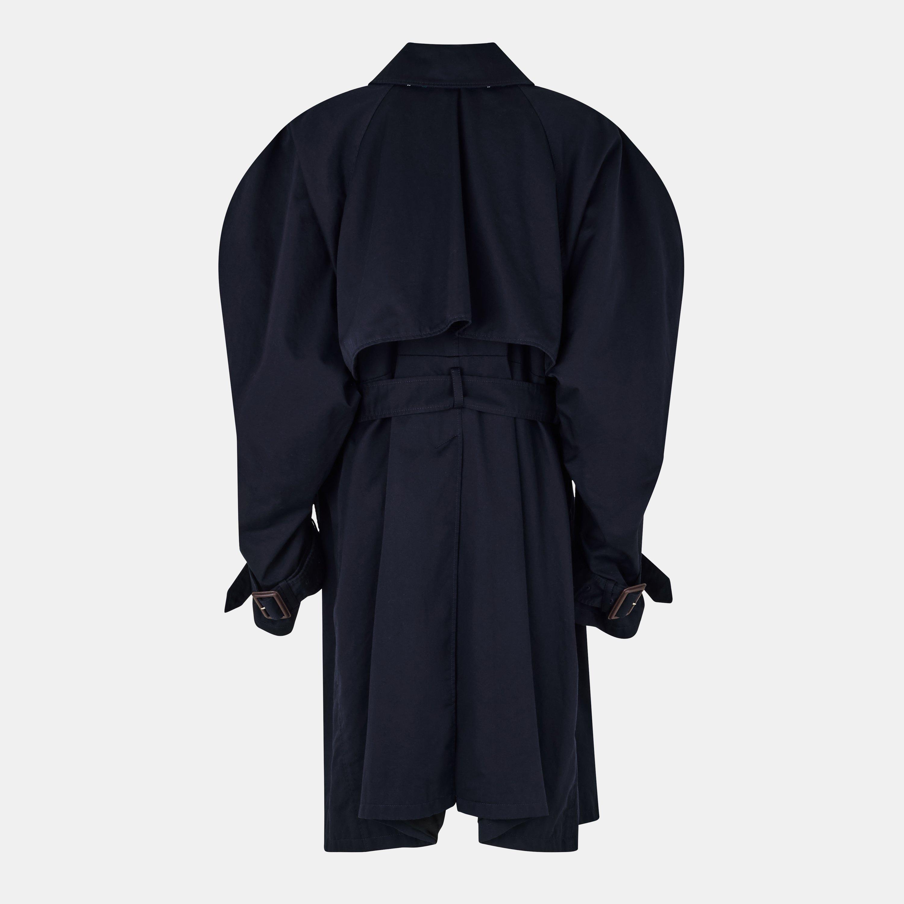 Ink - Balenciaga - Women's Oversized Water-Resistant Trench Coat - 2