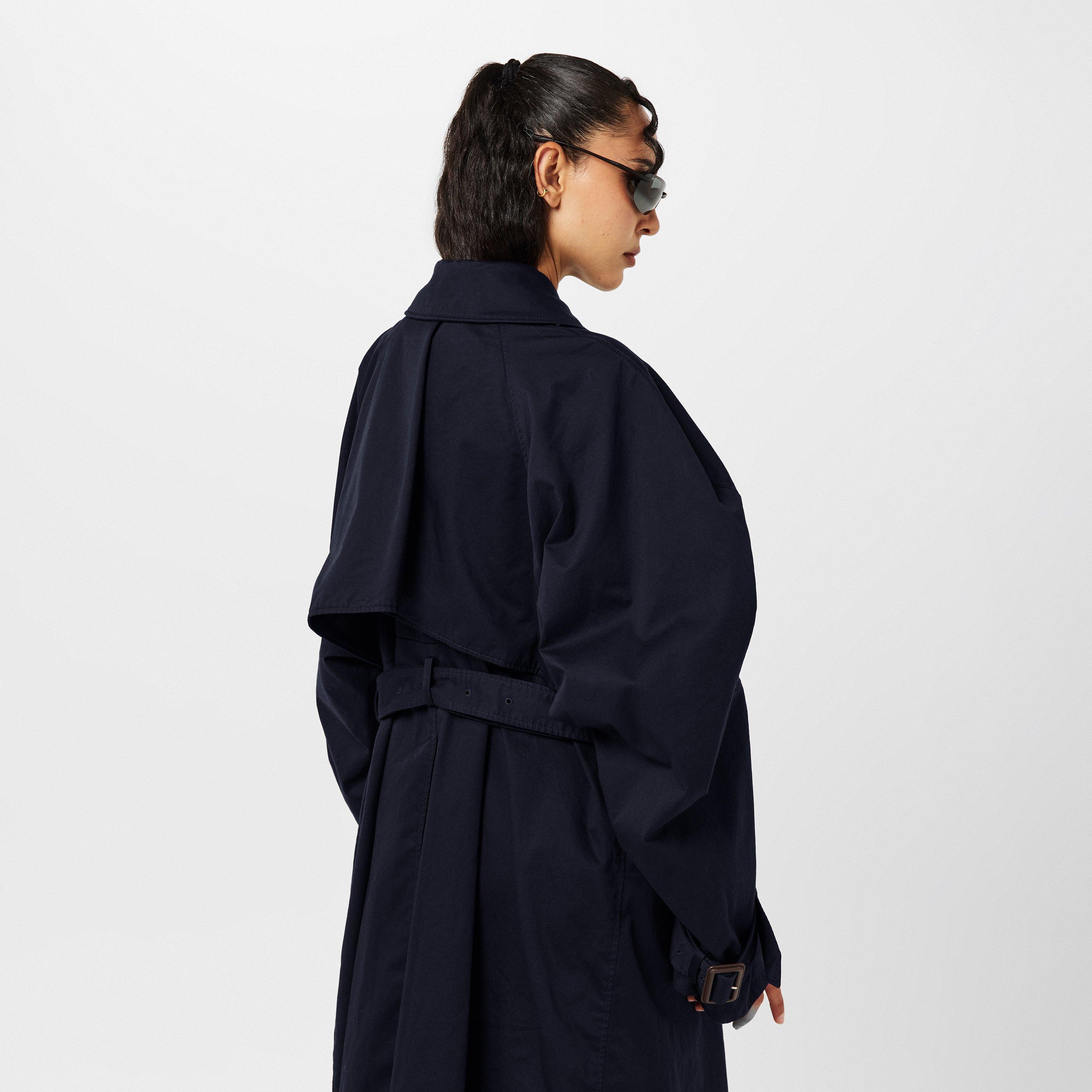 Ink - Balenciaga - Women's Oversized Water-Resistant Trench Coat - 4