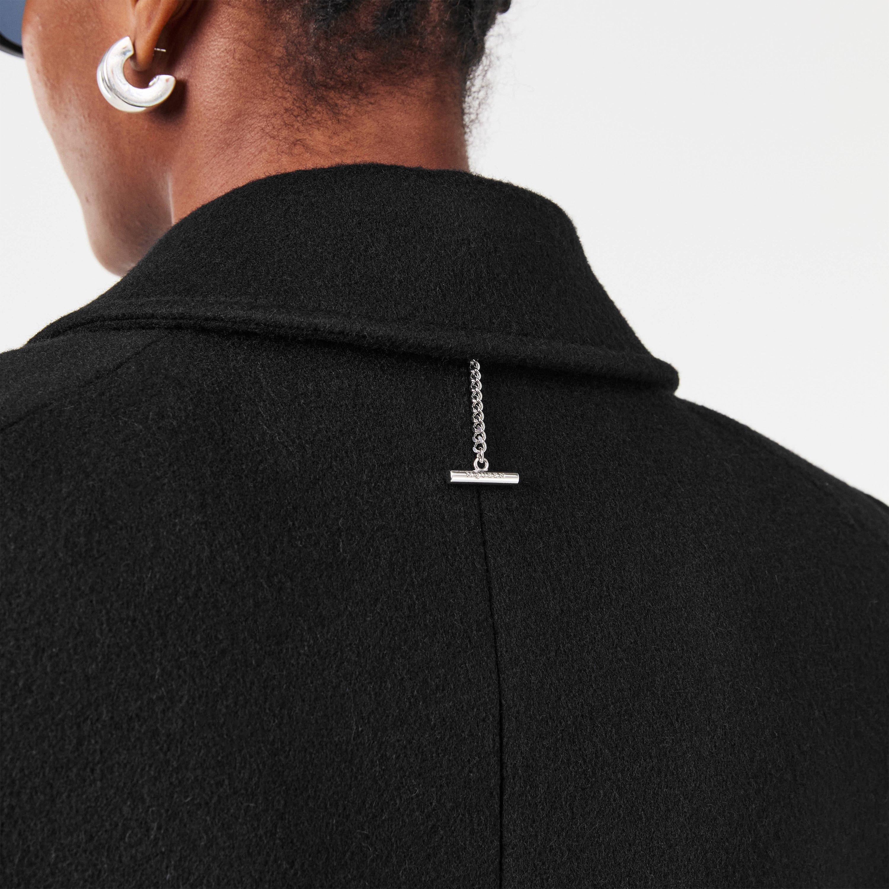 Black - Alexander McQueen - Women's Double-Breasted Structured Pea Coat - 5