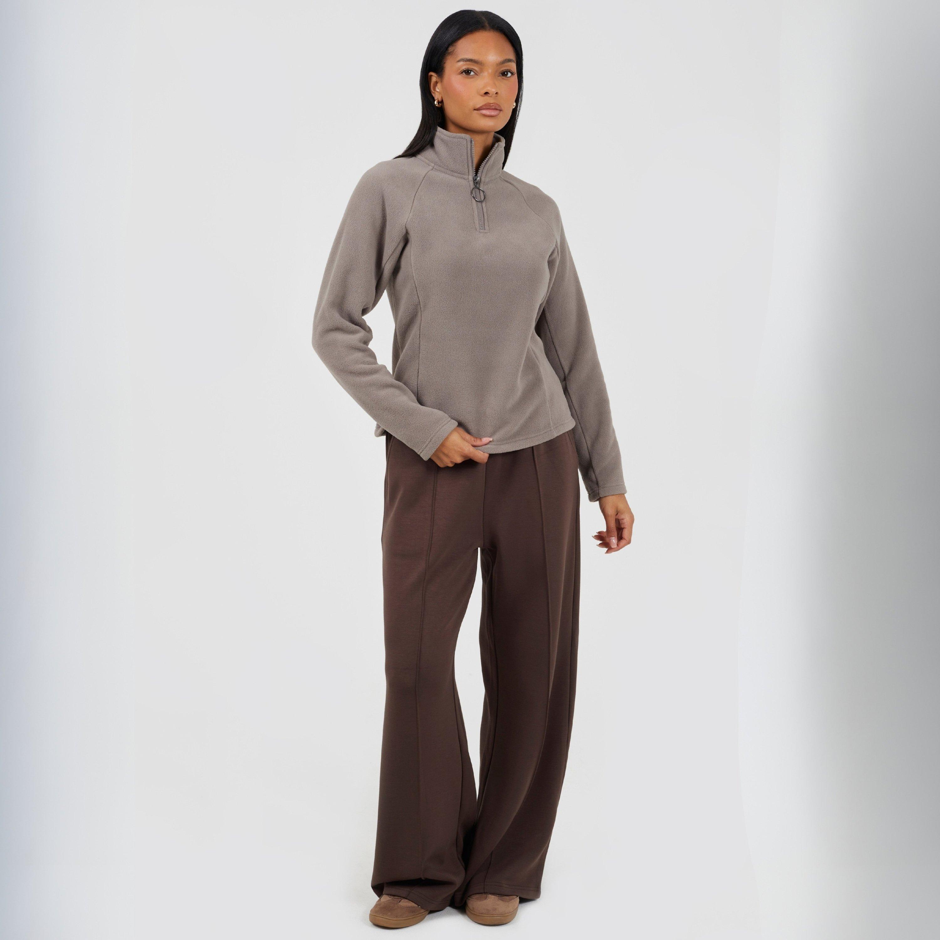 Marrón Paloma - Brave Soul - Brave Soul Ladies Quarter Zip Sweatshirt - 4