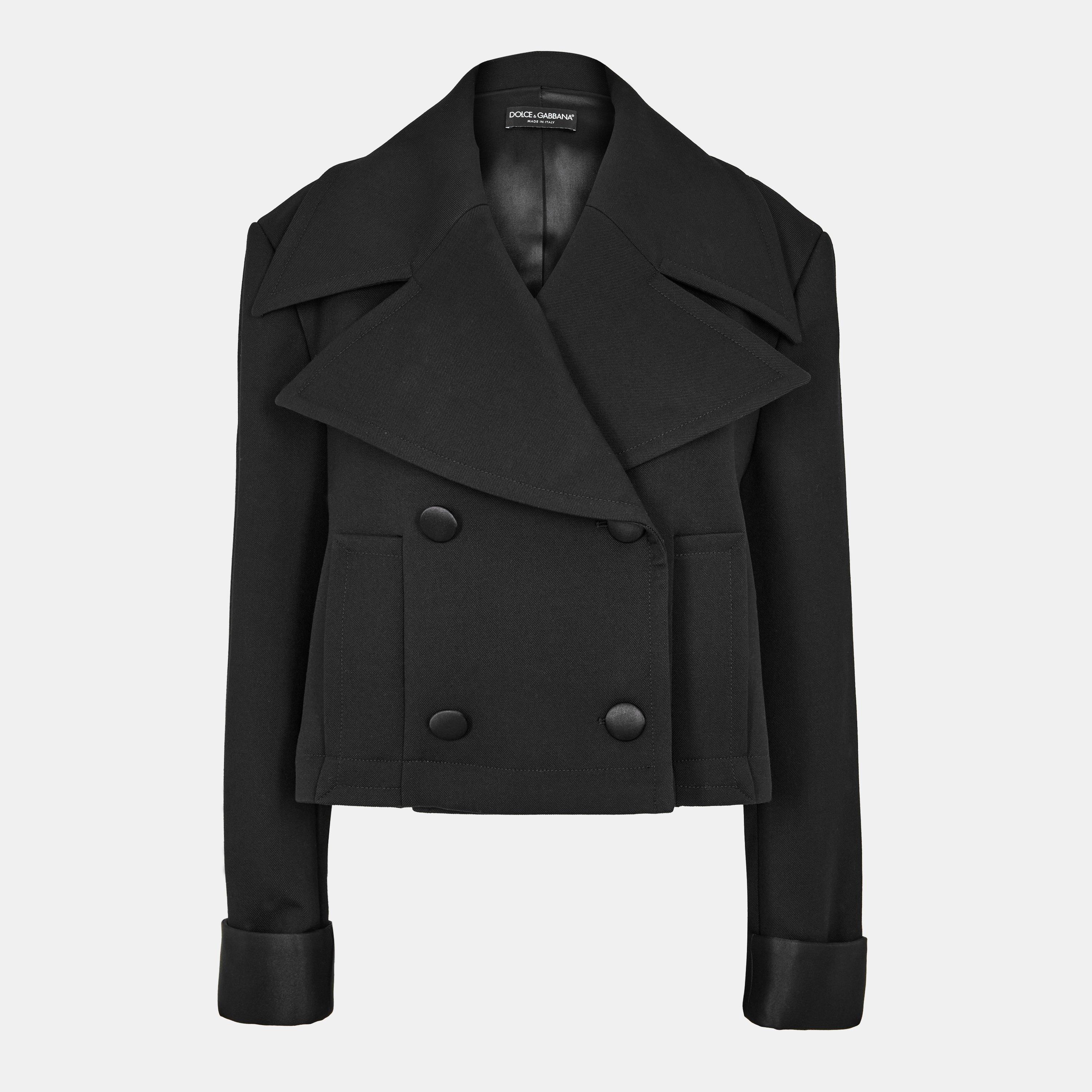 Nero - Dolce and Gabbana - Women's Tailored Warm Peacoat - 1