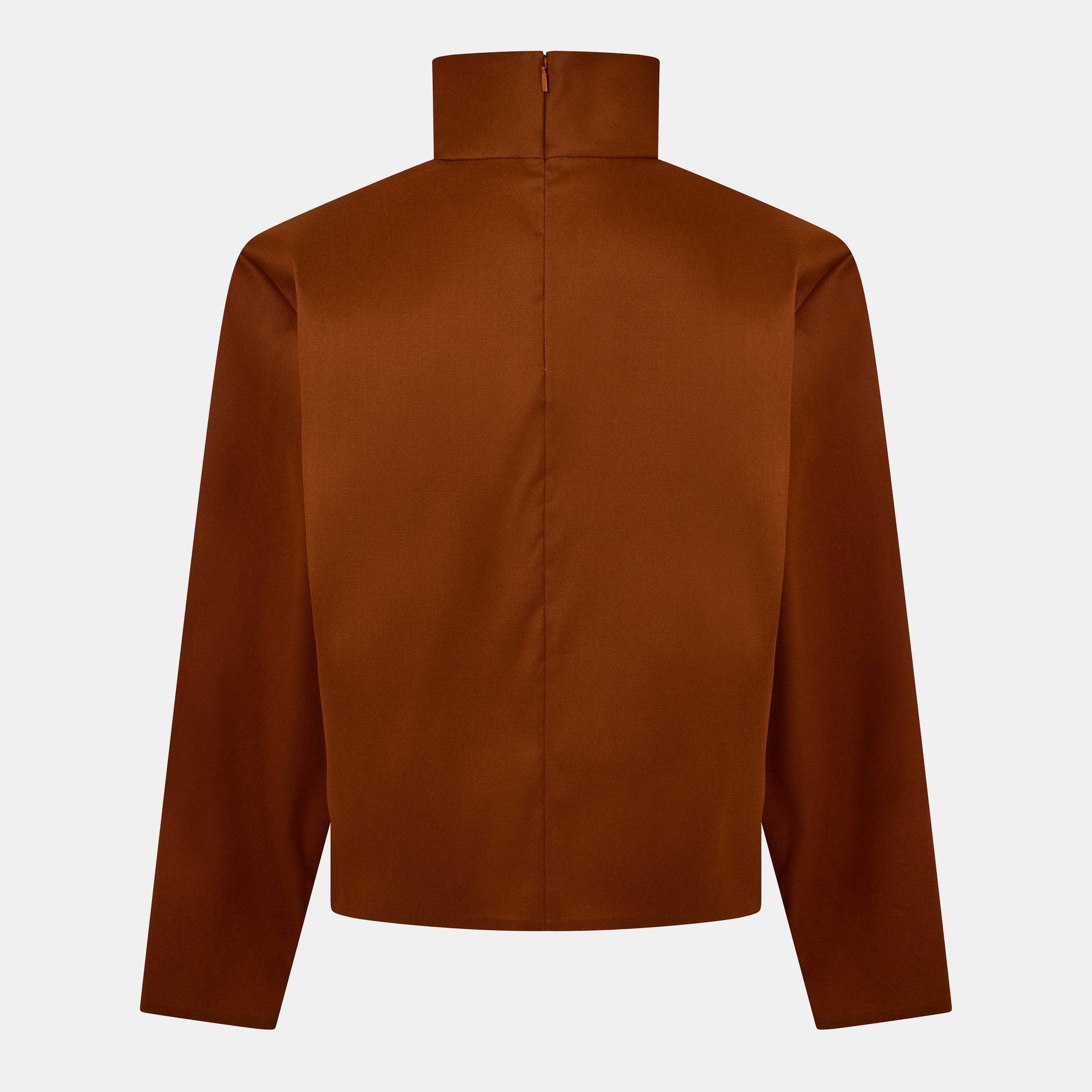 Caramel - Saint Laurent - Women's Organza Knitted Top - 2