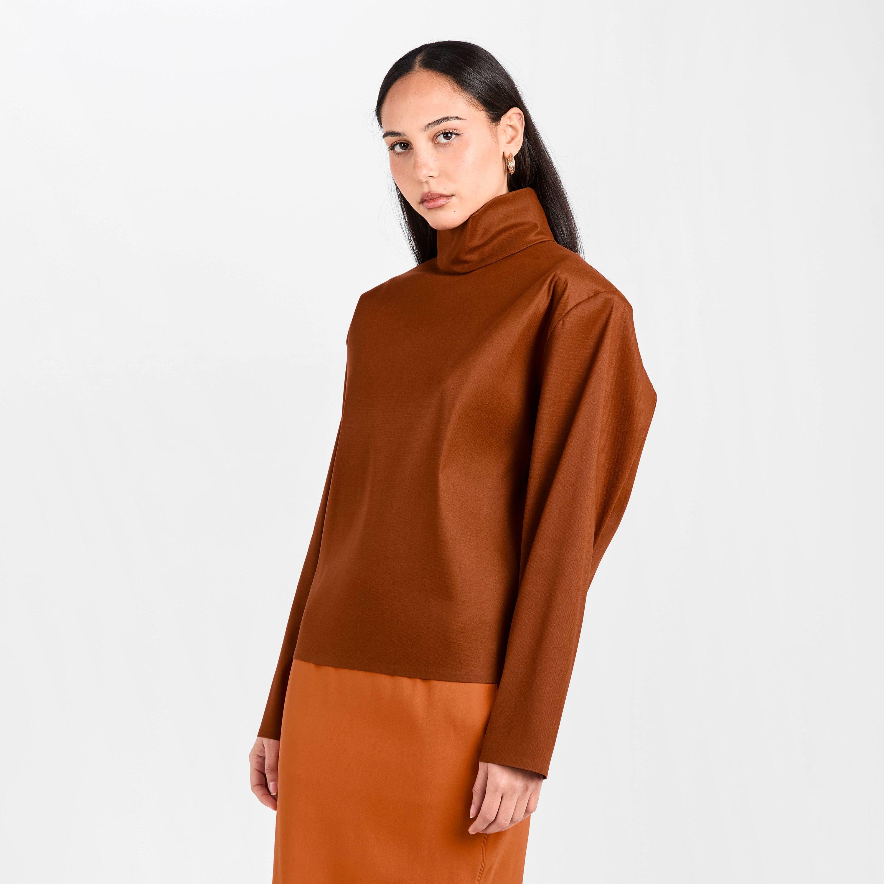 Caramel - Saint Laurent - Women's Organza Knitted Top - 3