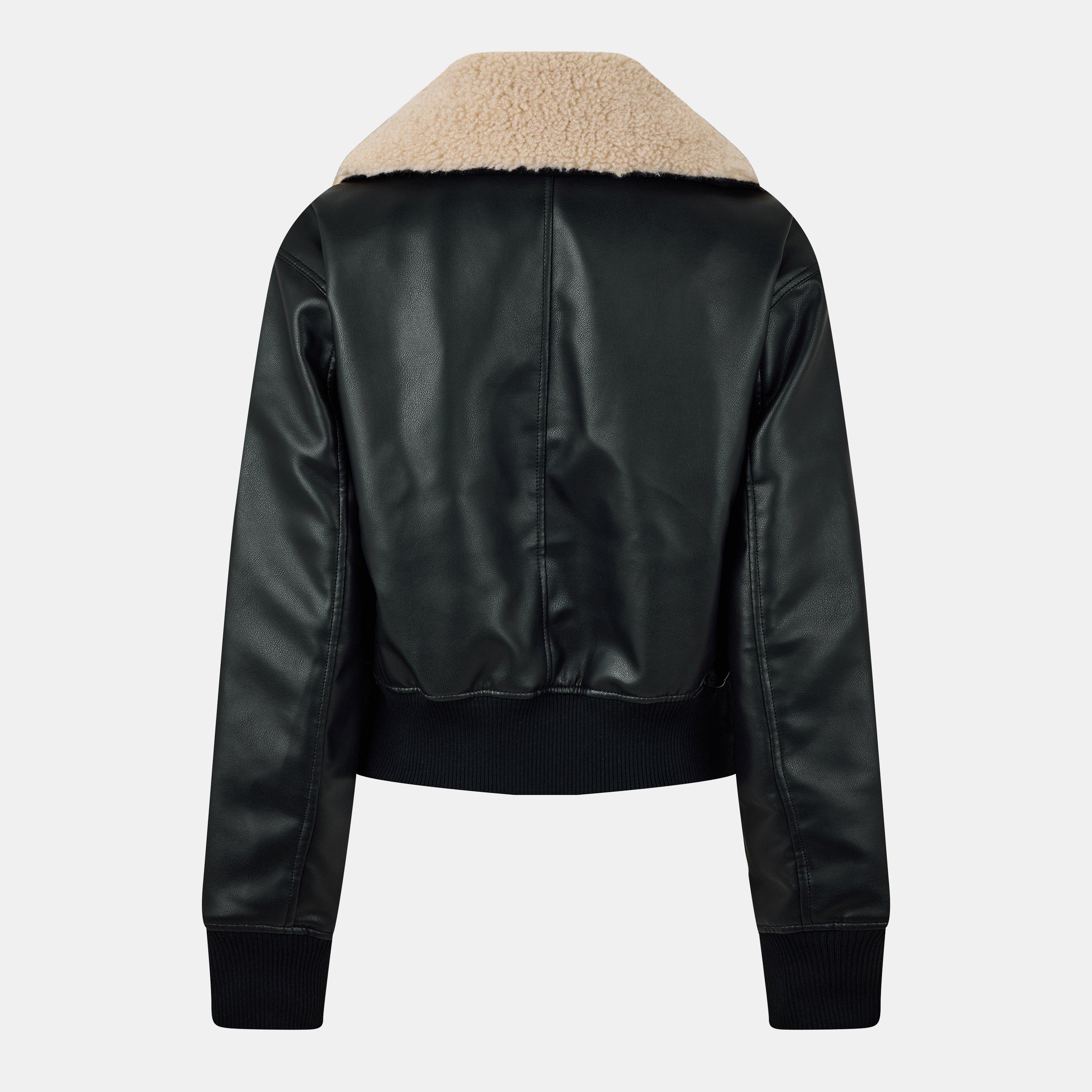 Nero - Biba - Women's Pock Faux Leather Jacket - 2