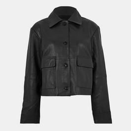 Biba Collar Leather Jacket