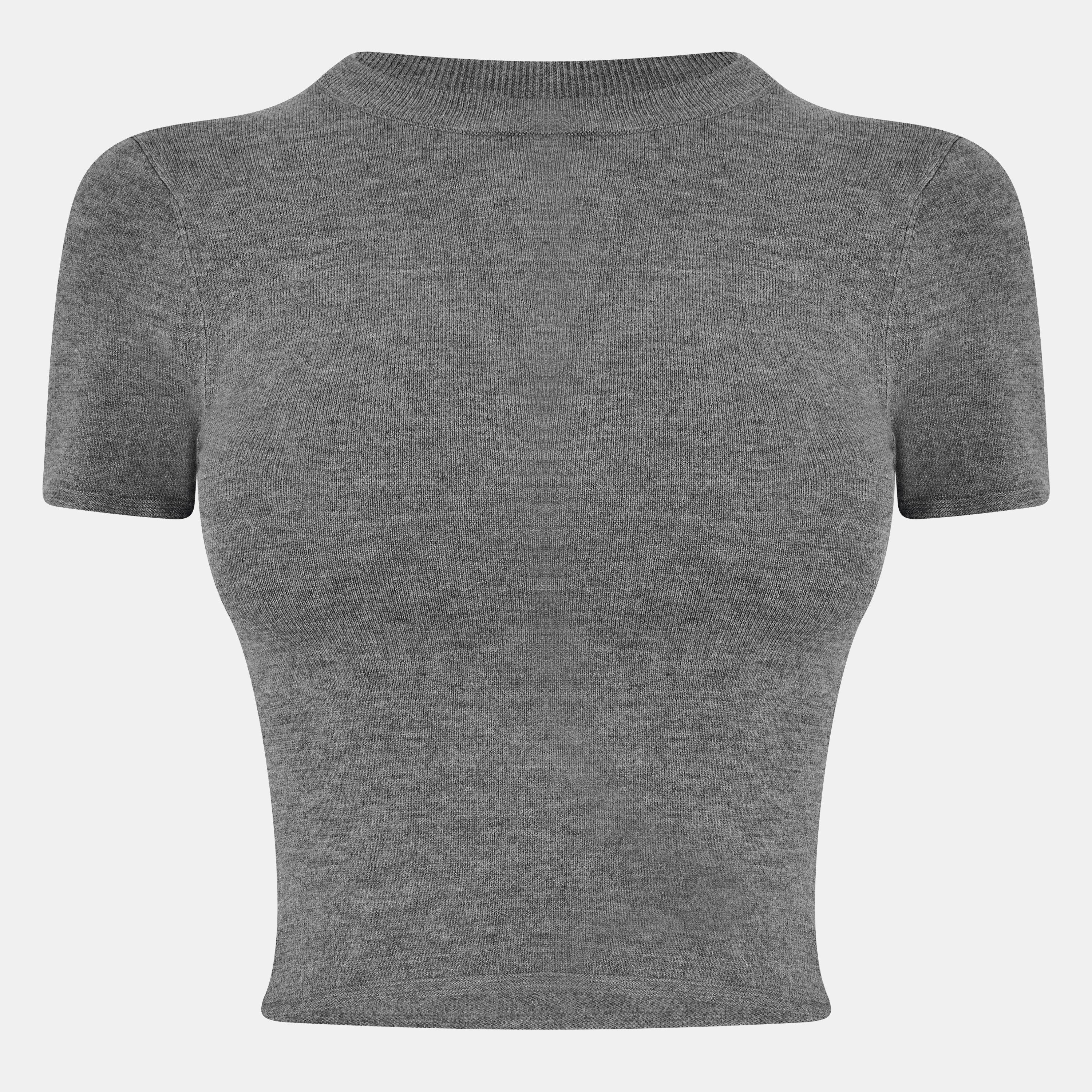 Charcoal Marl - Jack Wills - Women's Knitted Top - 1