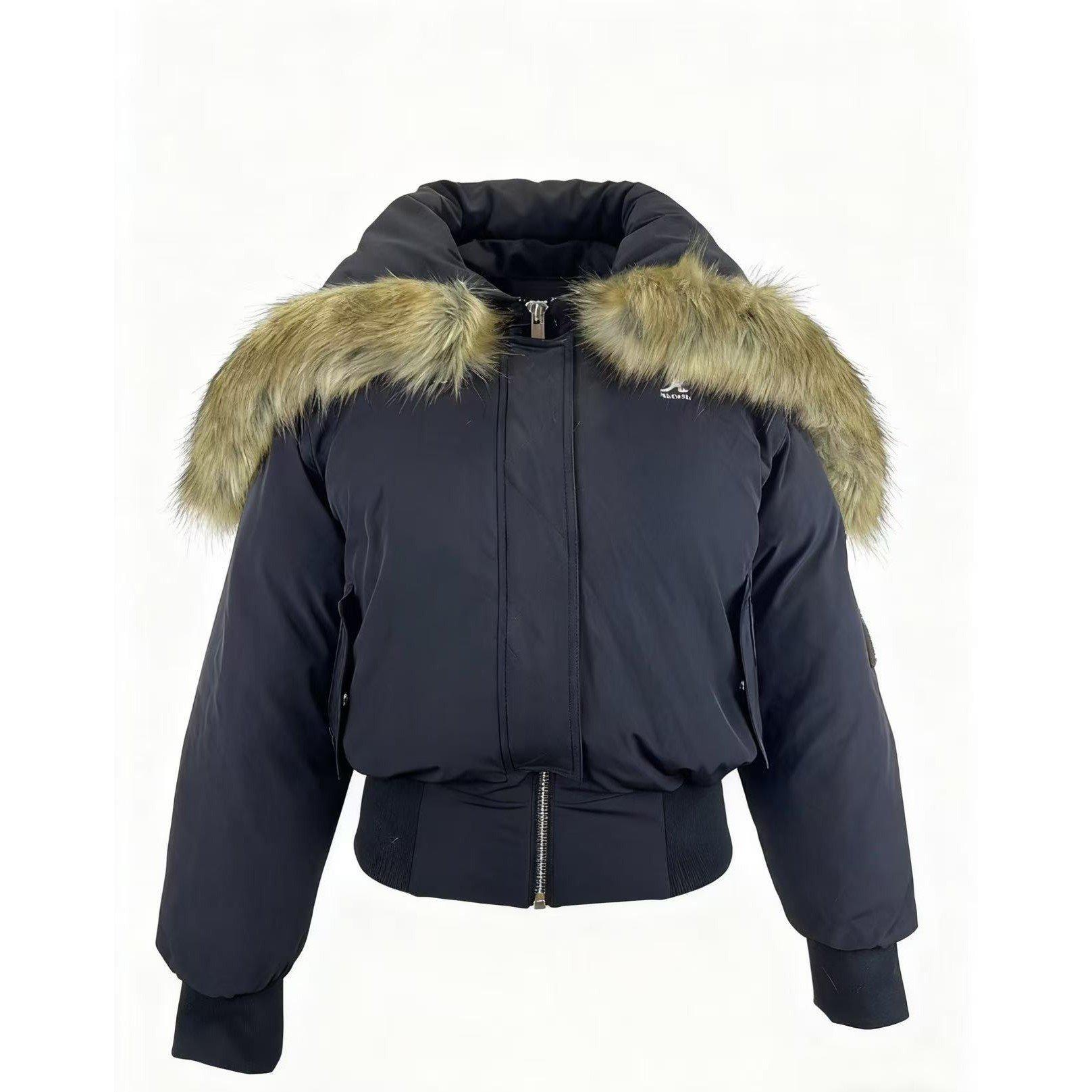 Kangol Women's Water And Wind Resistant Hooded Short Puffer Jacket - Black - 6 (2XS)