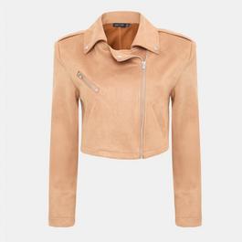 I Saw It First Faux Suede Biker Jacket
